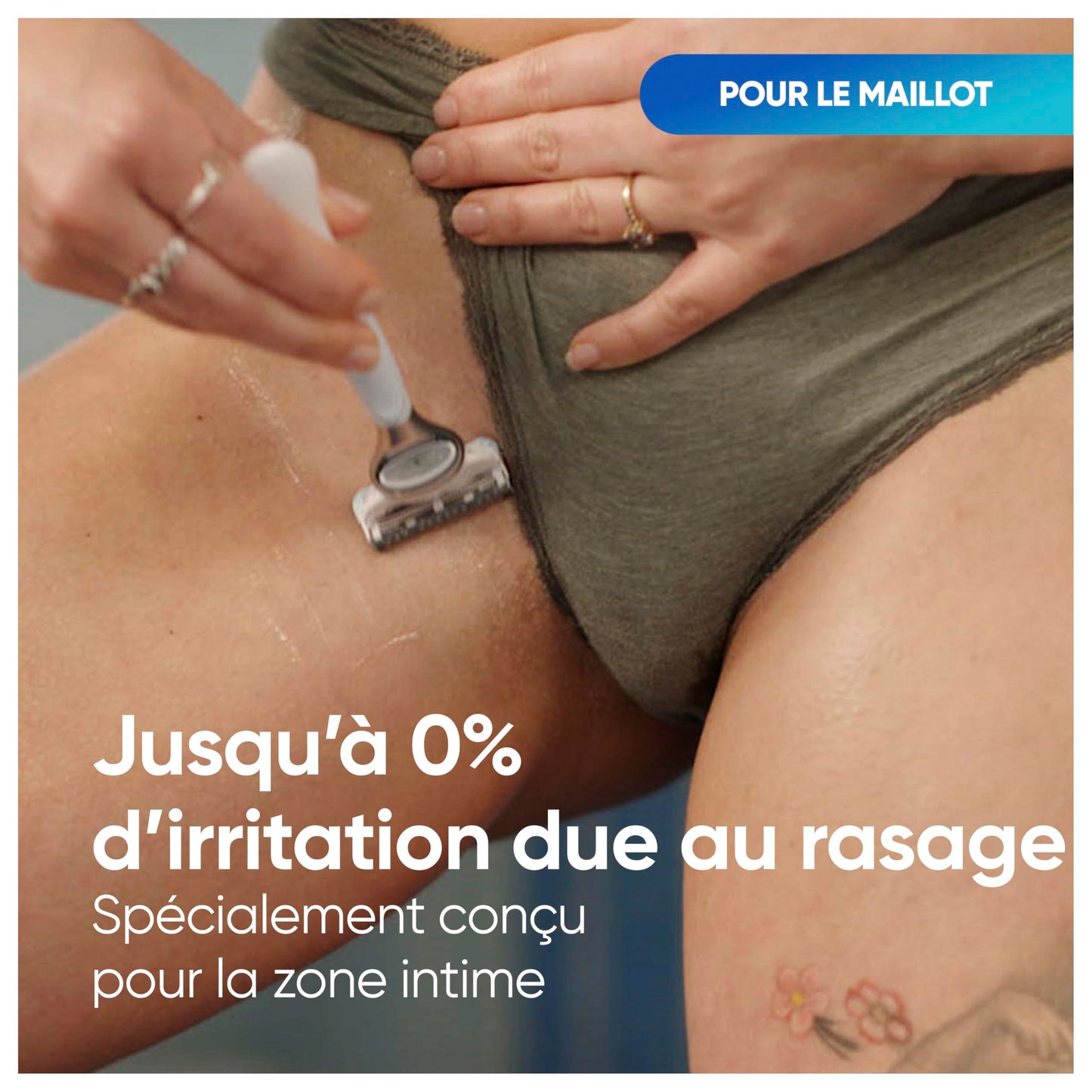 Gillette Venus Afeitadora para la piel y el vello púbico, 1 mango +1 cuchilla de afeitar