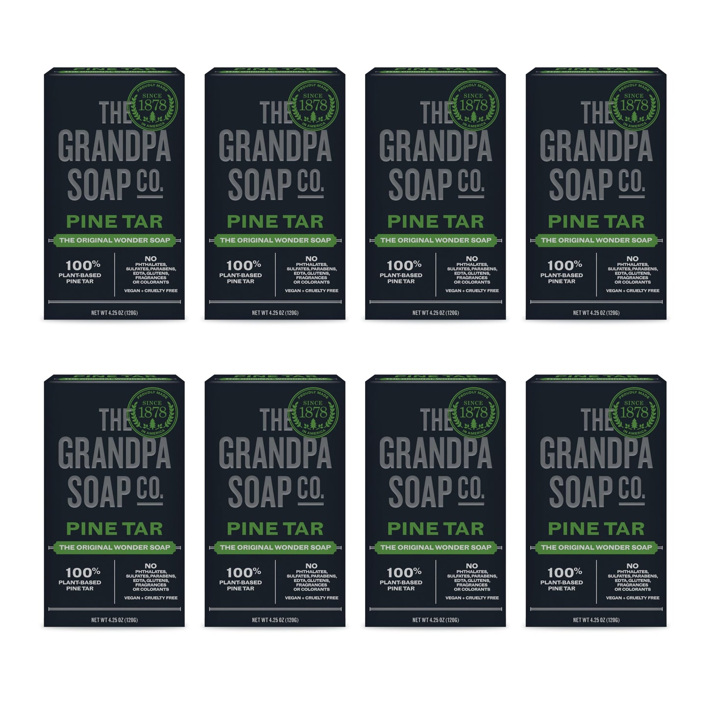 Abuelo jabón de pino alquitrán 4.25 oz (paquete de 8)