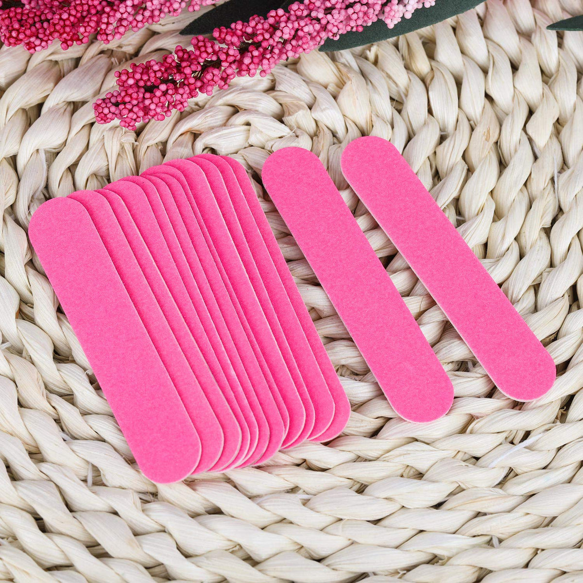 Tbestmax - 200 limas de uñas desechables (8,6 cm, doble cara, para herramientas de uña, grano 150)