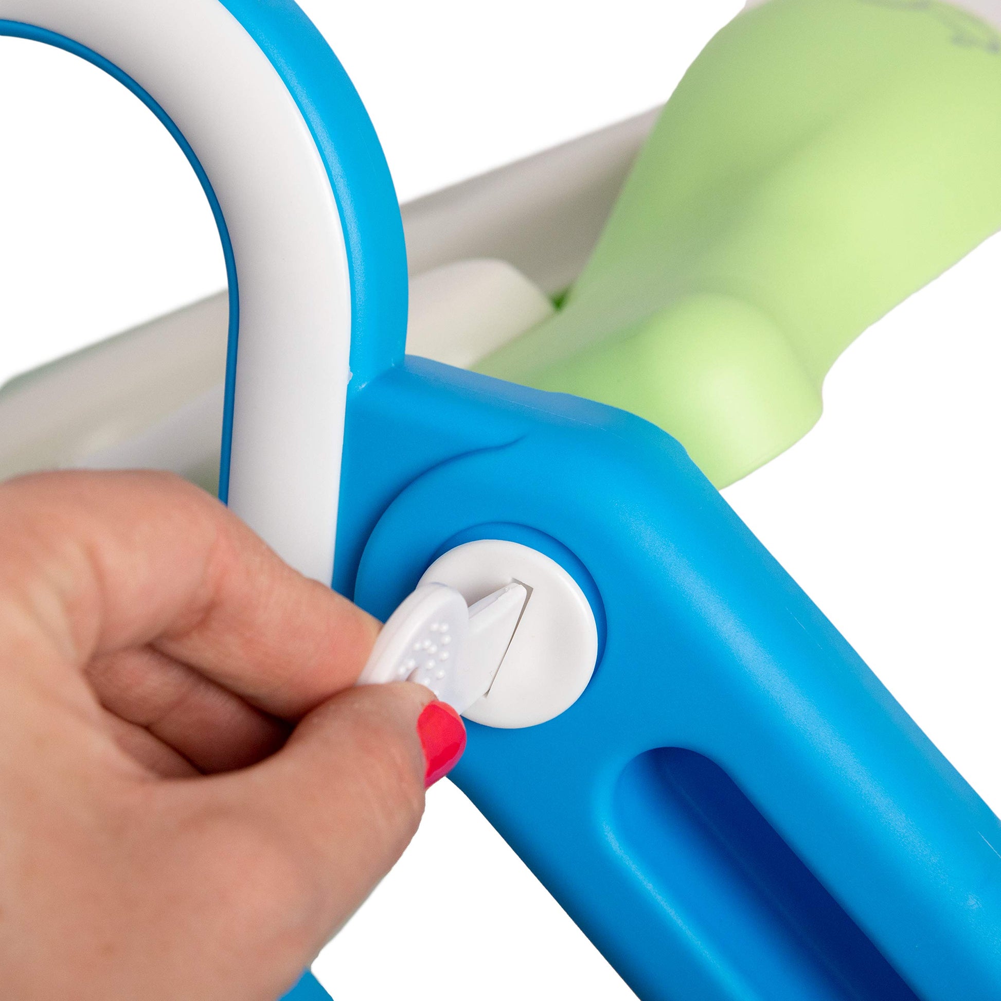 Asiento Entrenador para Inodoro PAPU BABY Verde Azul Acolchonado con Escalera