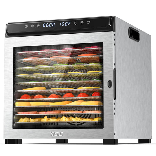 Máquina Deshidratadora de Alimentos YASHE Acero Inoxidable Temporizador y Control de Temperatura