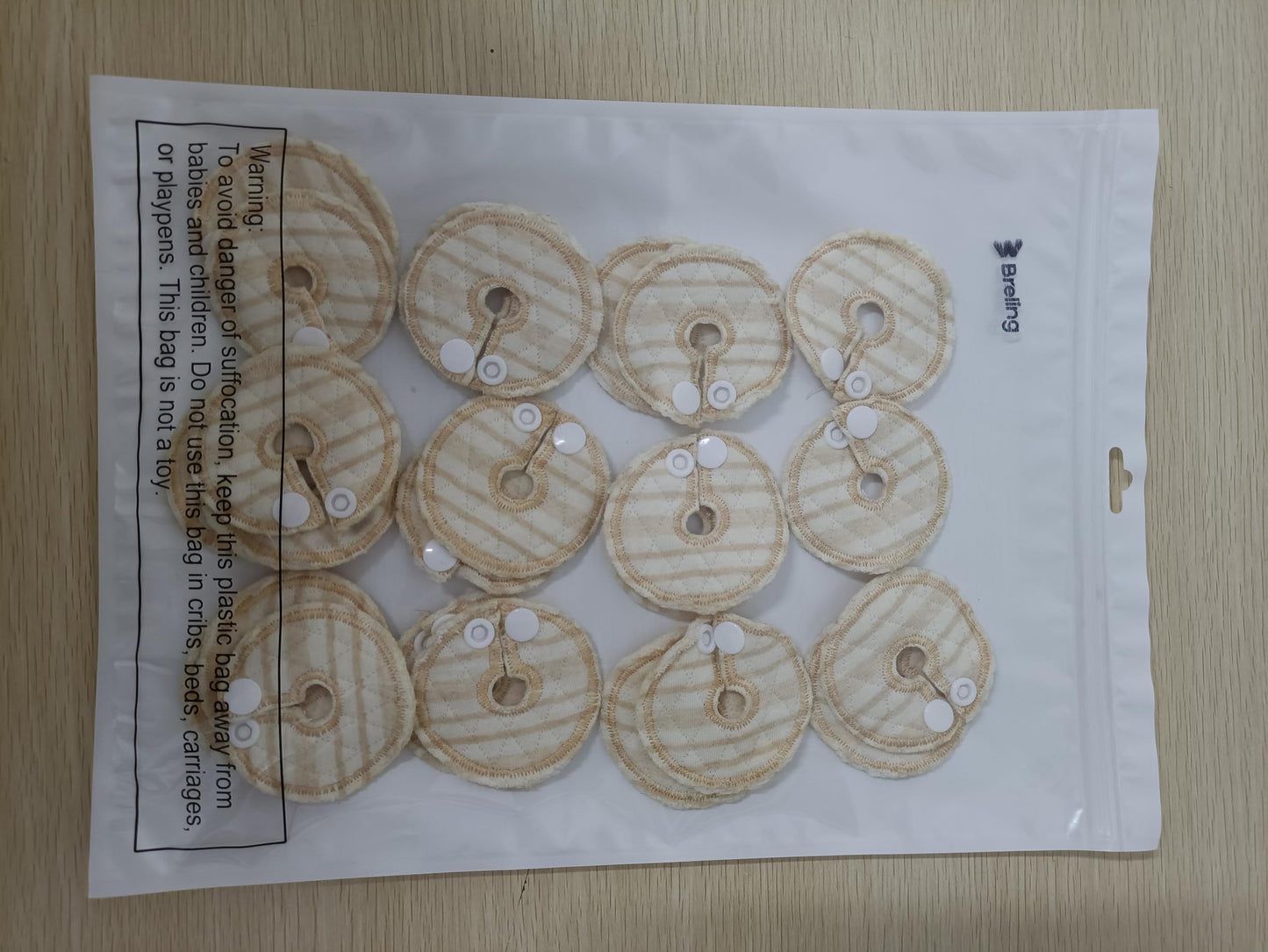 Paquetes Almohadillas de Algodón Rayas con Forma de G para Cuidado de Alimentación