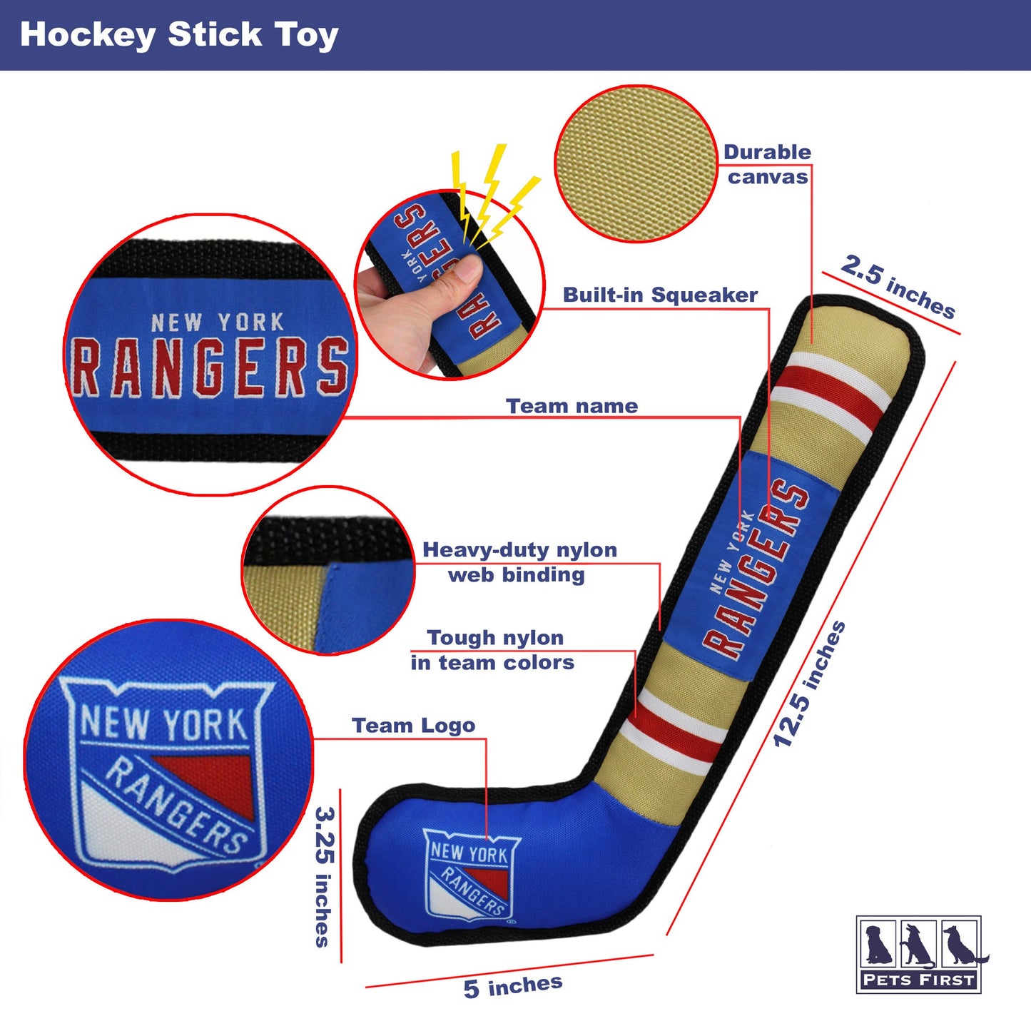 Playera NHL New York Rangers Campeones 2018 para Perros y Gatos