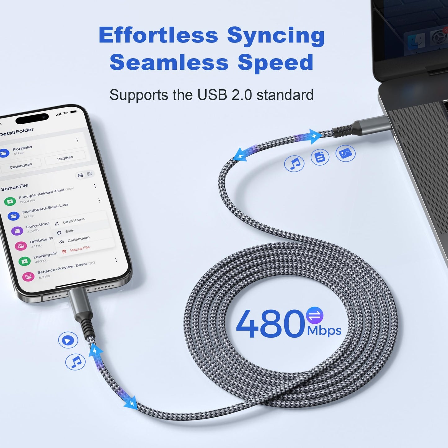 Basesailor Tipo C a C 100W Cable 1M con adaptador USB,Entrega de energía rápida carga de coche PD cable carga para iPhone 16 15 Plus Pro Max,iPad Pro Air 5 4 Mini 6,Samsung Galaxy S24 S23 S22 FE Ultra