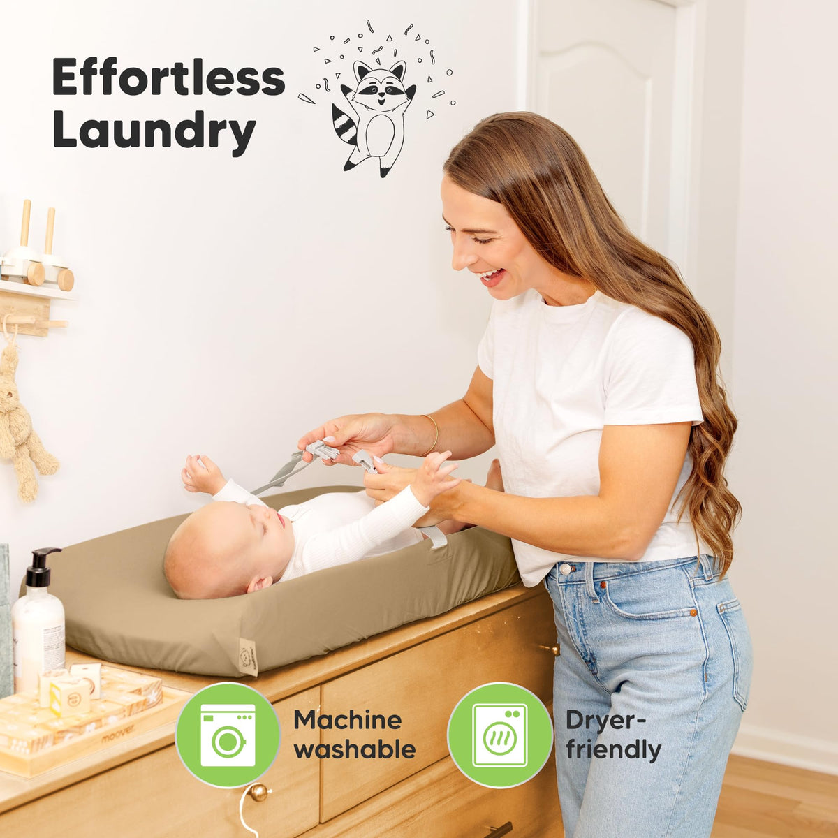 Paquete de 2 fundas para cambiador de bebé para niña, niño, neutro, viscosa suave derivada de bambú para cambiador de mesa, funda para cambiador de pañales, funda para cambiador de pañales para bebé,