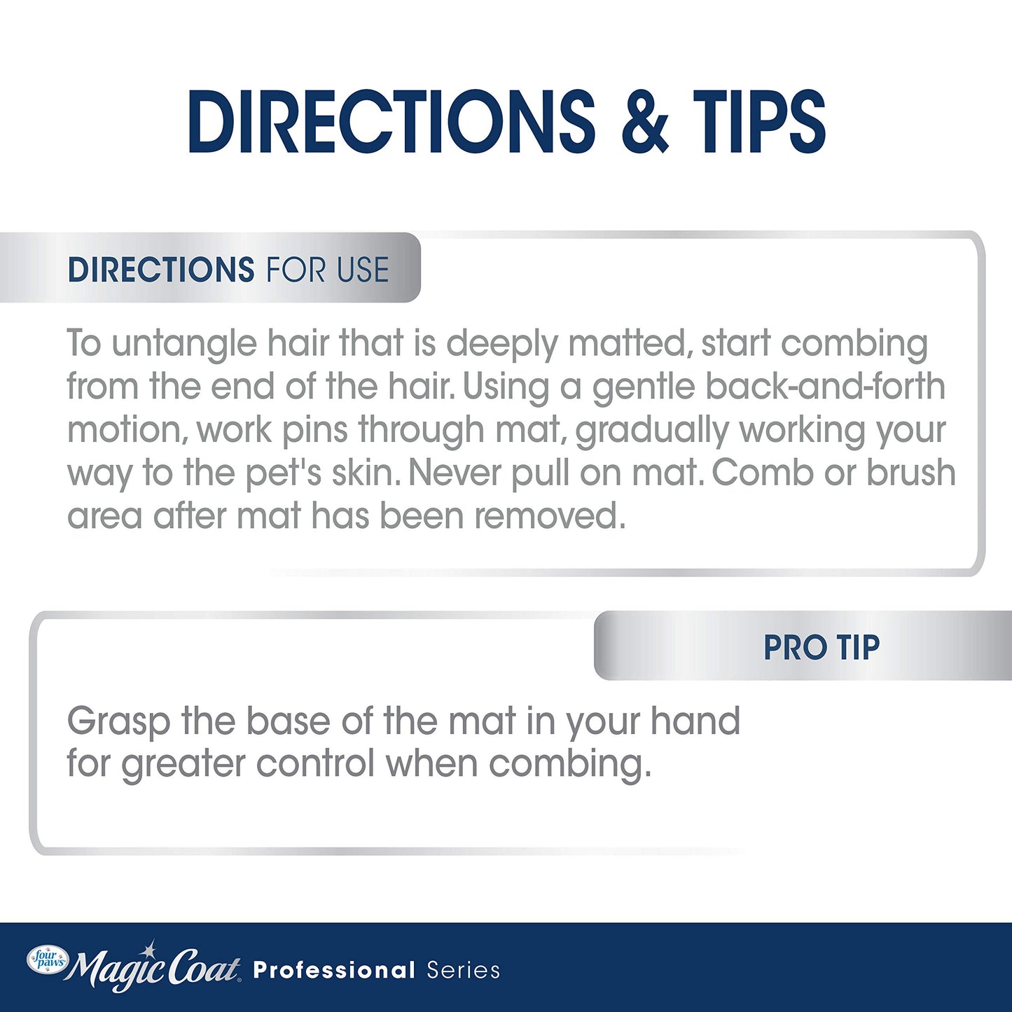 Four Paws Magic Coat Professional Series Herramientas de aseo para mascotas, recortadoras, cortauñas y cepillos