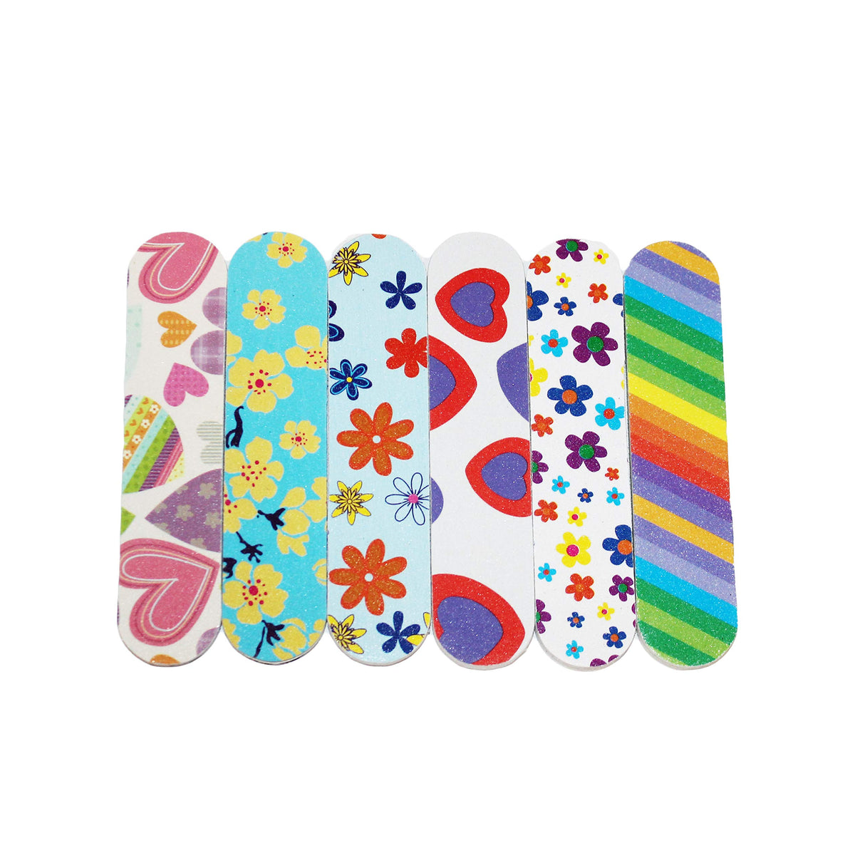ZMOI - Lima de uñas para niña, mini (1 DOZEN), multicolor, esmeril