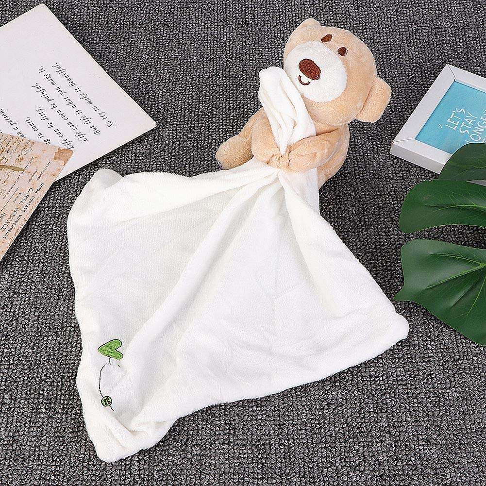 Hztyyier Manta de Animales Seguros para bebés Manta De Seguridad Suave Oso De Peluche Oso De Felpa Manta De Confort Juguete Calmante para Niños Pequeños()