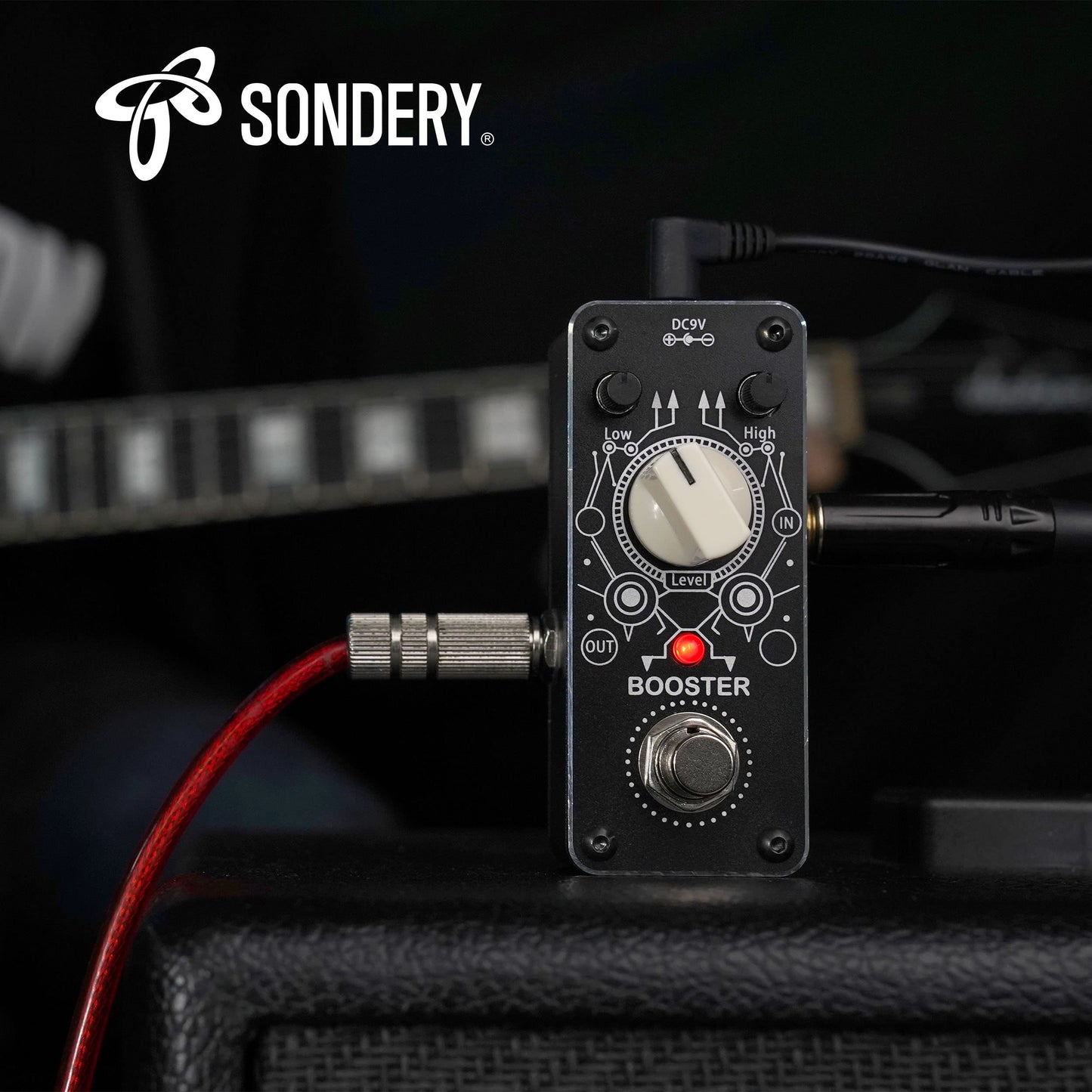 Pedal Boost Para Guitarra Eléctrica y Bajo Sondery Mini True Bypass