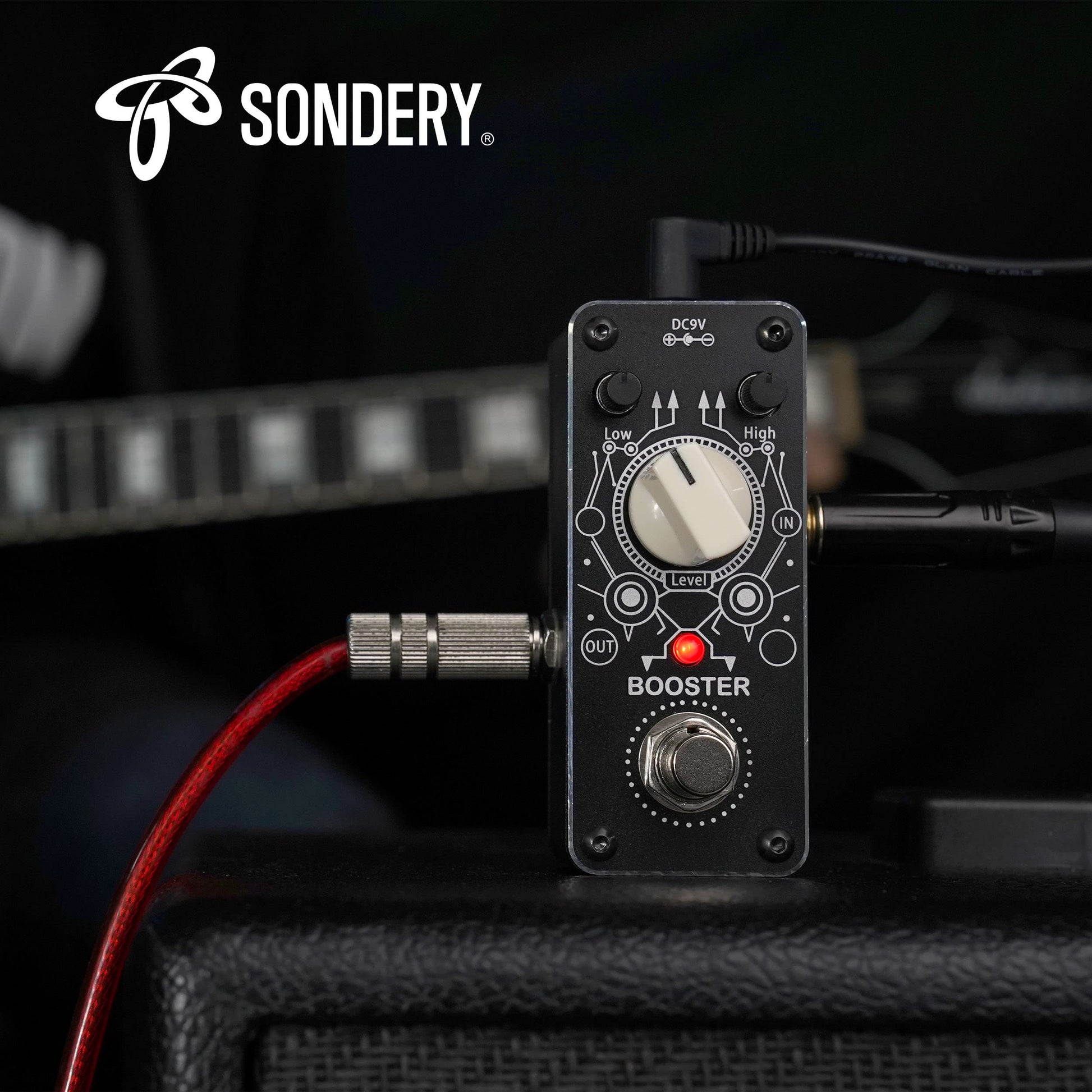 Pedal Boost Para Guitarra Eléctrica y Bajo Sondery Mini True Bypass