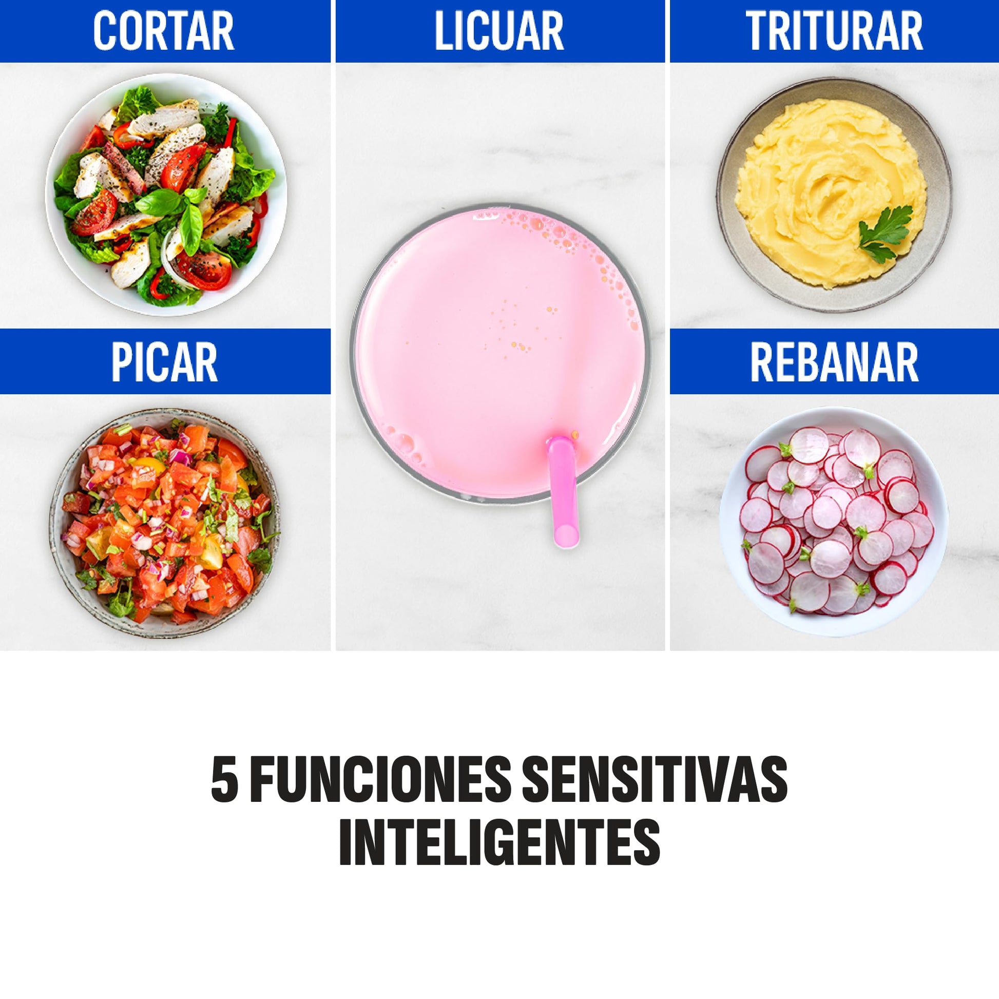 Licuadora y Procesador de Alimentos Power XL Sensimax en Negro con Tecnología Sensitiva y 5 Funciones Sensitivas, Jarra de Tritán 2 L, 1500 W