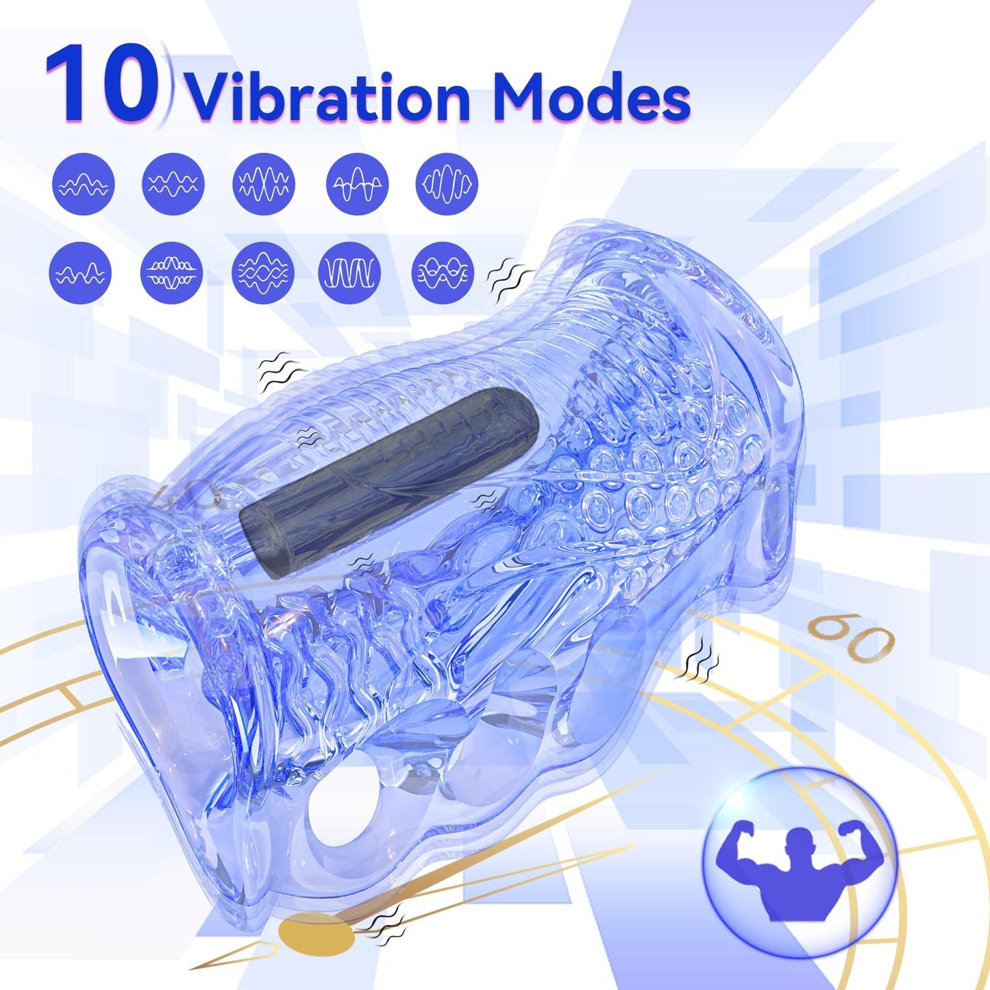 MIURSHAK- "Juguetes sexuales masturbadores masculinos para hombres con mini vibrador de bala, coños de bolsillo vibradores masturbador masculino
