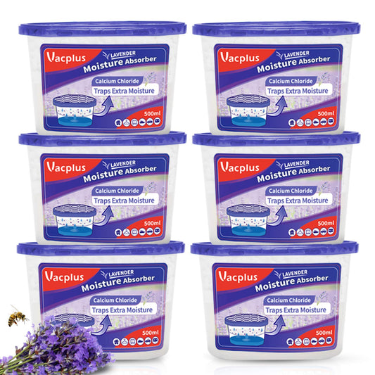 Deshumidificadores Vacplus Lavanda Morado Portátiles Paquete de 6