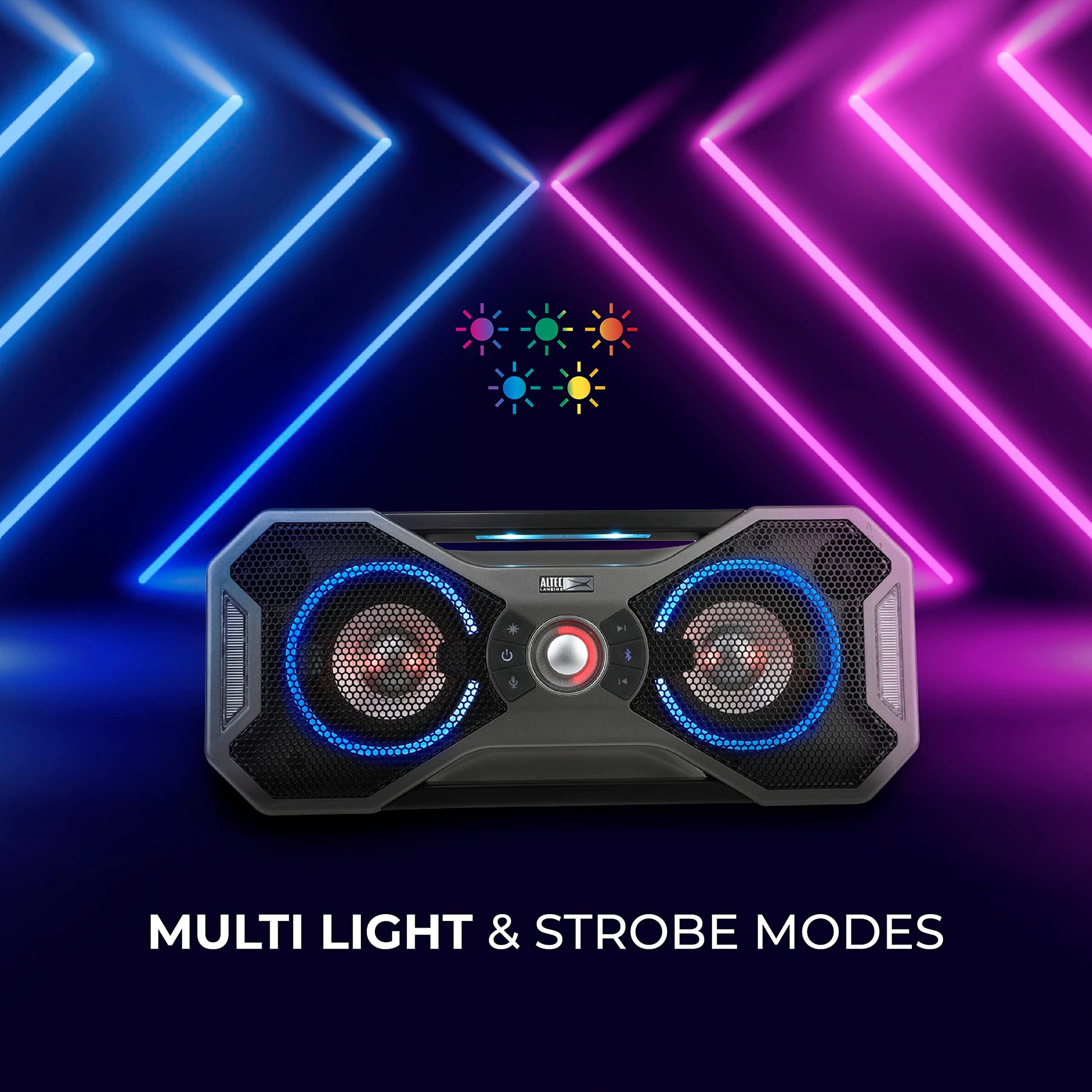 Altec Lansing Mix 2.0 - Altavoz Bluetooth Impermeable con Graves Fuertes, Altavoz portátil para Viajes y Uso al Aire última intervensión, Alcance de 100 pies y Tiempo de reproducción de 20 Horas