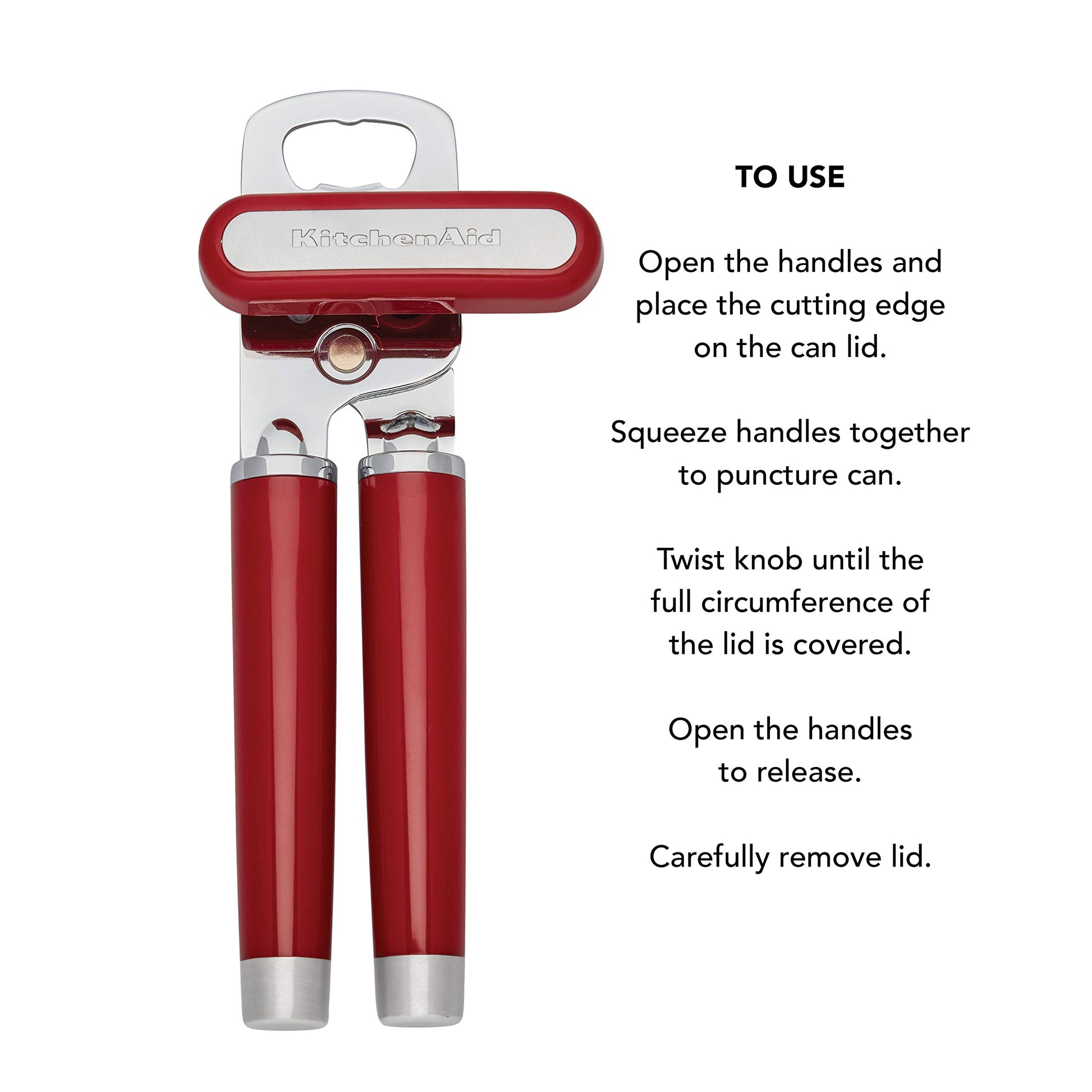KitchenAid KO199OHERA - Abrelatas multifunción gourmet, talla única, color rojo mate