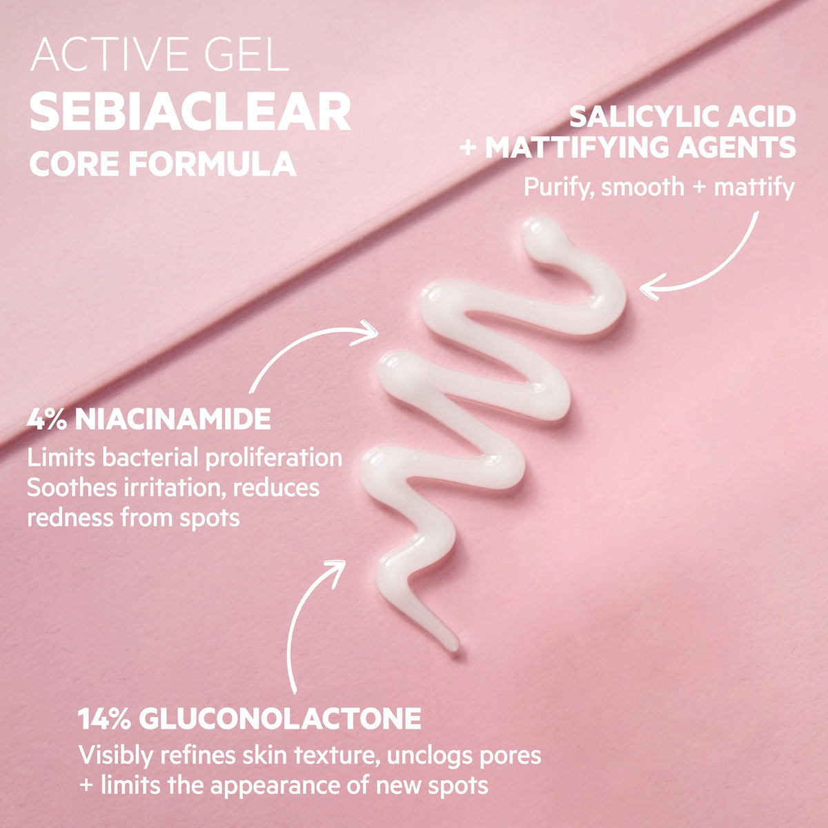 SVR Sebiaclear Active Gel Tratamiento Antiimperfecciones para Piel Grasa y con Tendencia al Acné | Reduce Granitos, Puntos Negros y Marcas | Con Niacinamida y Gluconolactona | 40 ml