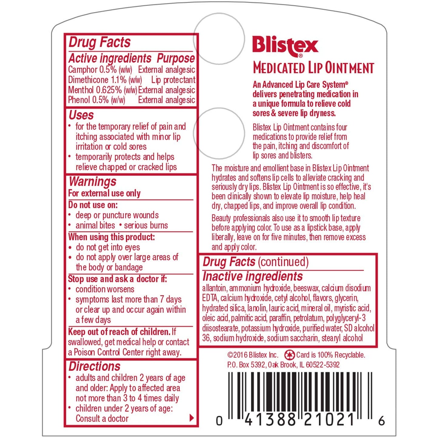 Blistex Medicated Lip Ointment (Pack of 24) by Blistex