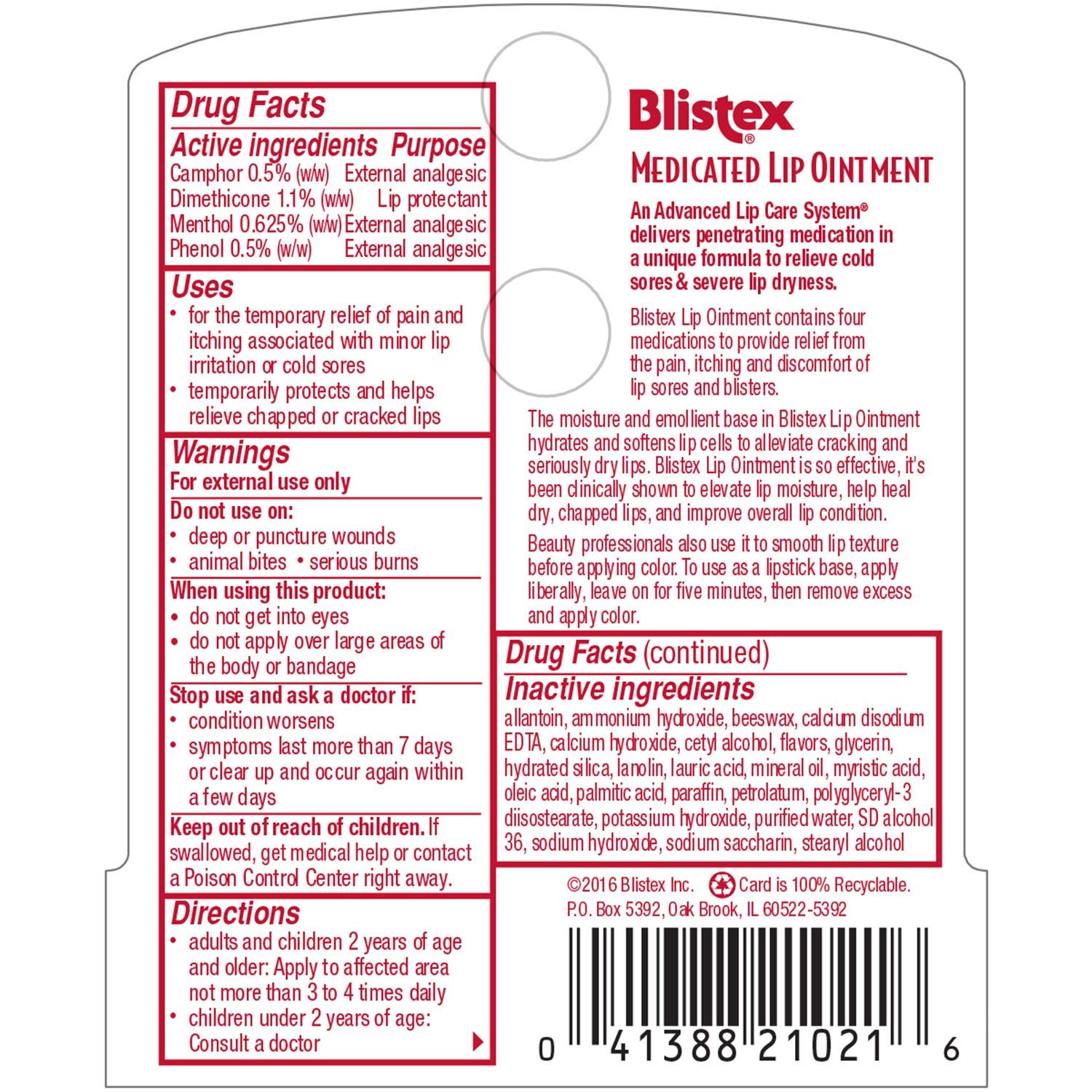 Blistex Medicated Lip Ointment (Pack of 24) by Blistex