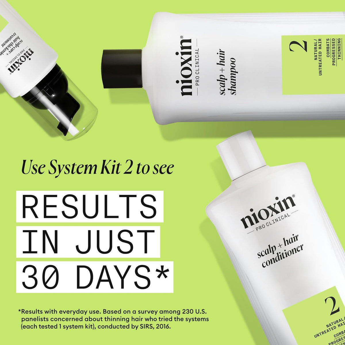 Nioxin Cleanser Shampoo System 2 for Fine Hair with Progressed Thinning, 33.8 Ounce