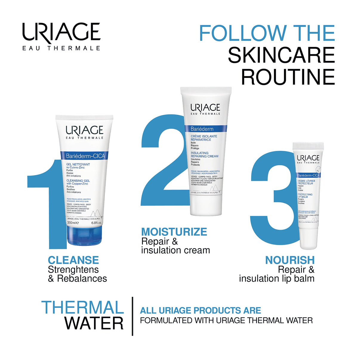 Uriage Bari?derm Cleansing Cica-Gel 200ml by Uriage