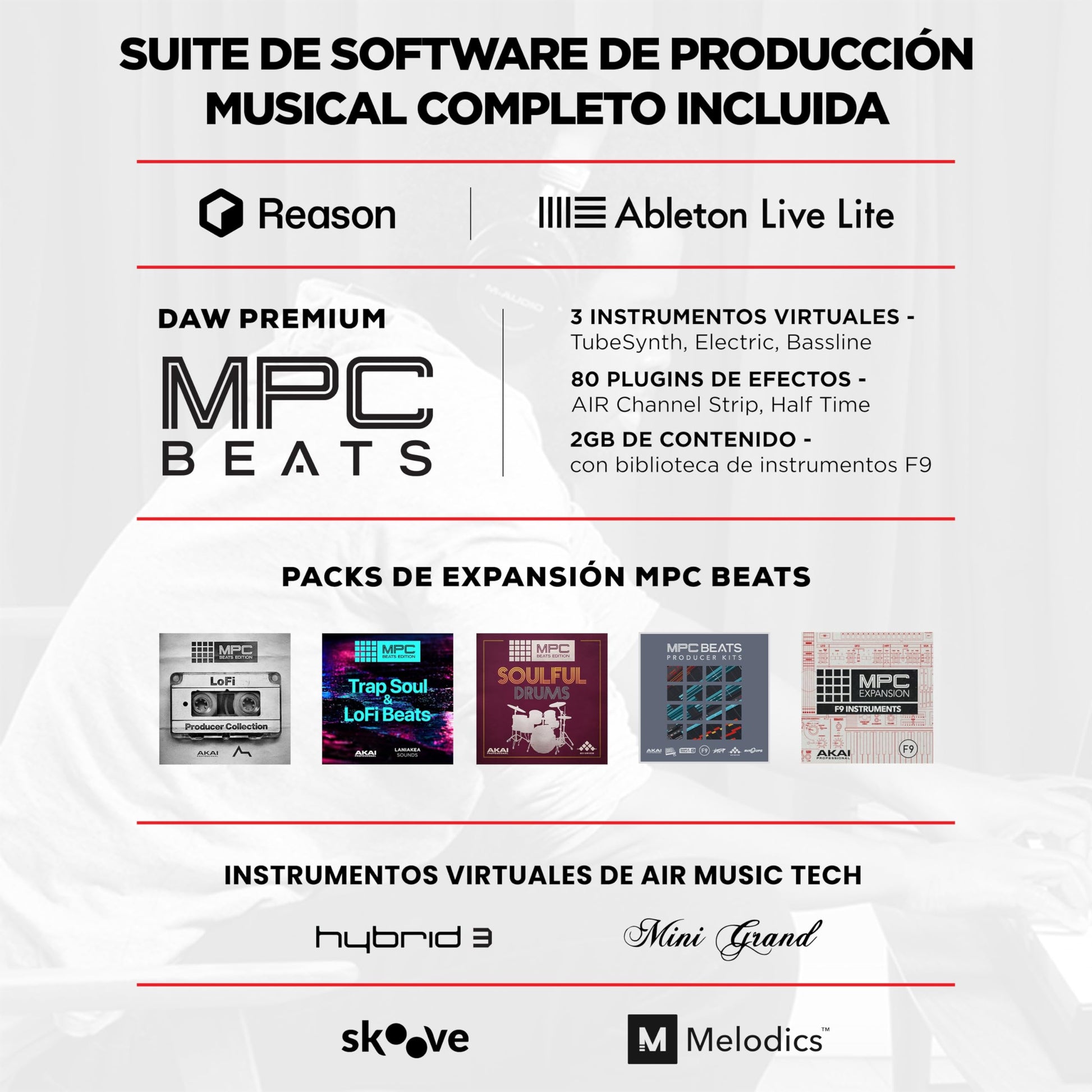 M-Audio Oxygen 49 V - Teclado controlador MIDI USB de 49 teclas con Beat Pads, modos Smart Chord y Scale, arpegiador y suite de software incluidos