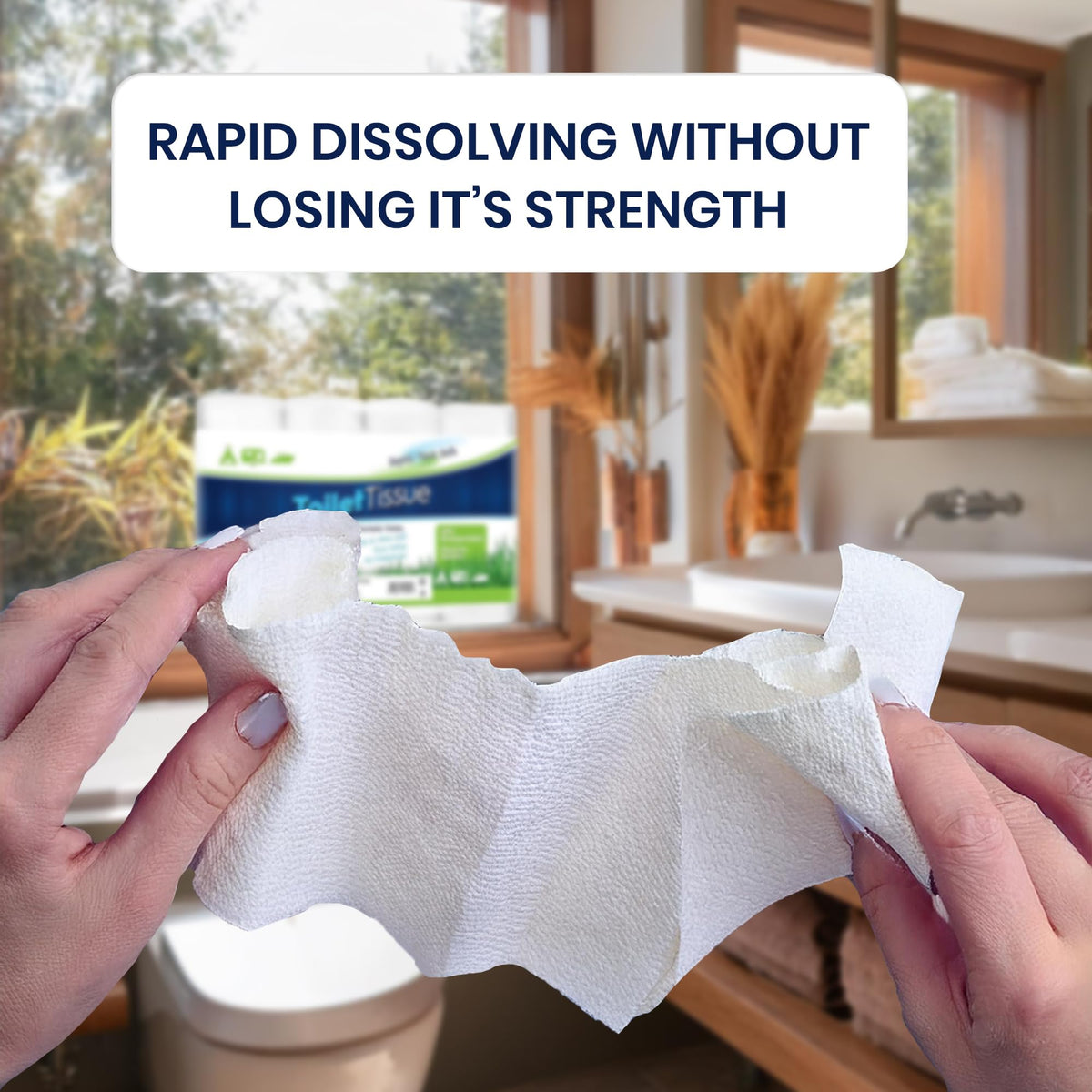 Papel Higiénico Biodegradable para Tanque Séptico, Alternativa Natural, para RV y Acampar