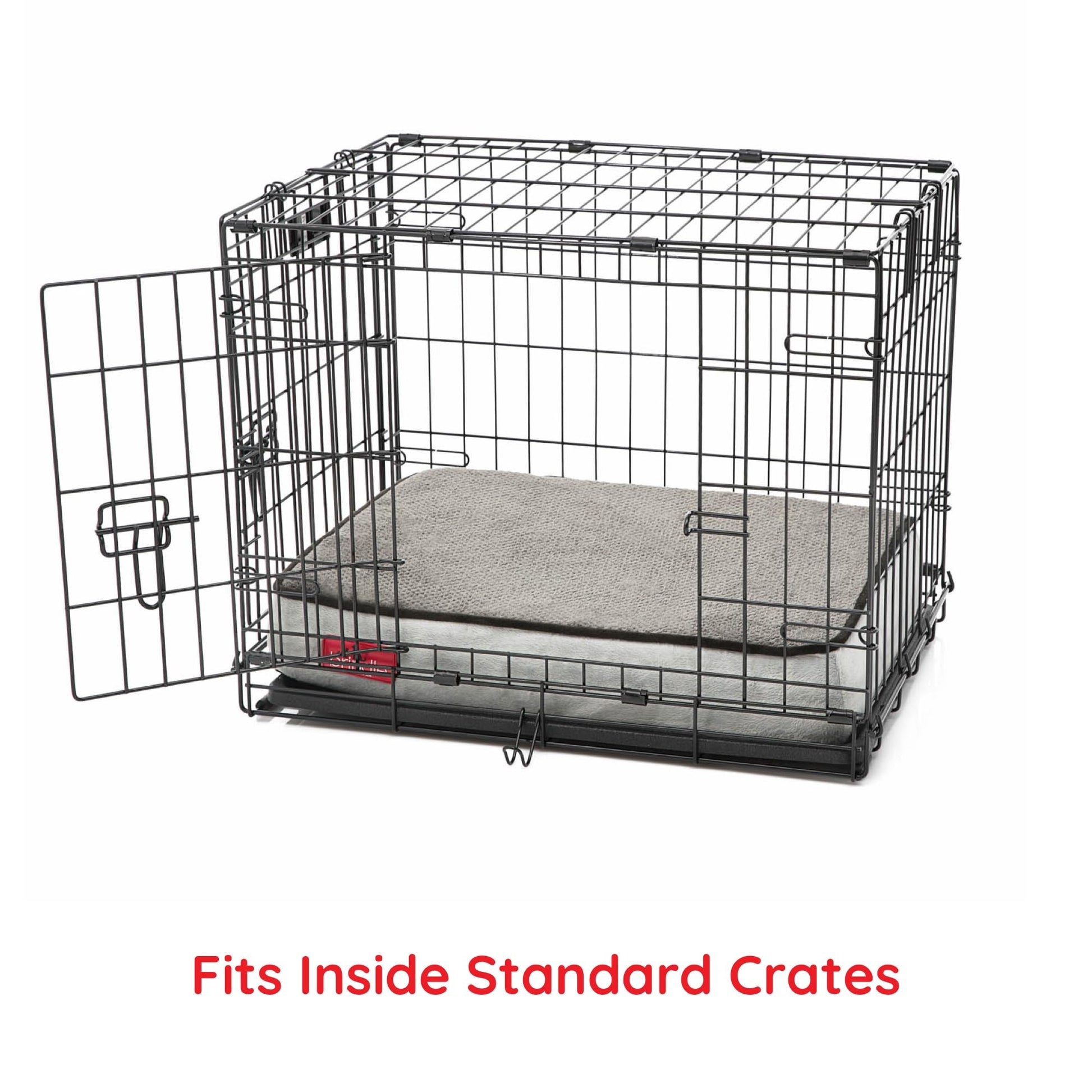 Brindle Cama para Perro ortopédica de Memory Foam de 10 cm Cubierta de velvetón extraíble con Lino Impermeable, tamaño Chico, Color Negro/carbón, 56 x 41 cm