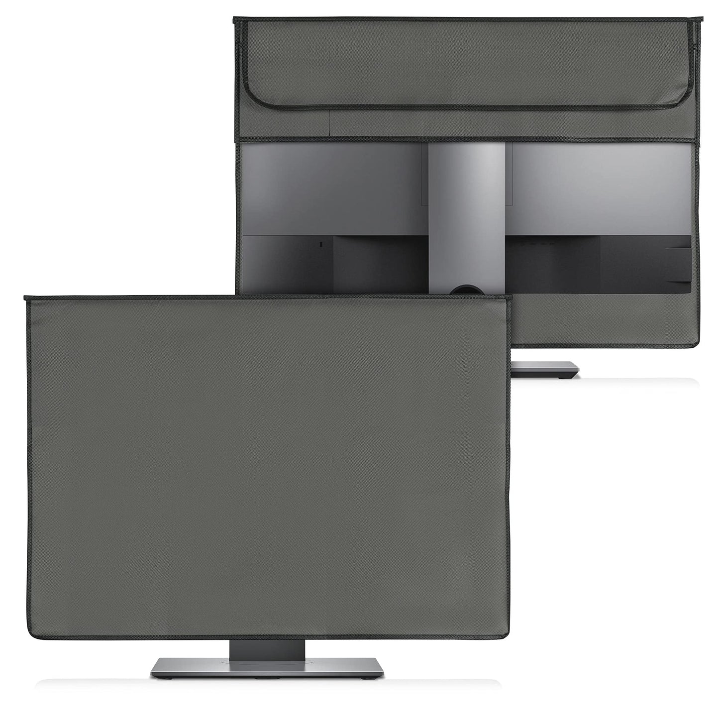 kwmobile Funda Compatible con Monitor de 27-28" - Protector 3en1 para Monitor Teclado y ratón - Gris Oscuro