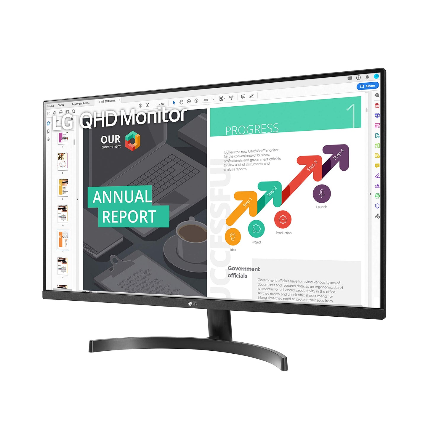LG QHD 32QN600-B Monitor de computadora de 32 Pulgadas, IPS con compatibilidad HDR 10 y AMD FreeSync, Negro