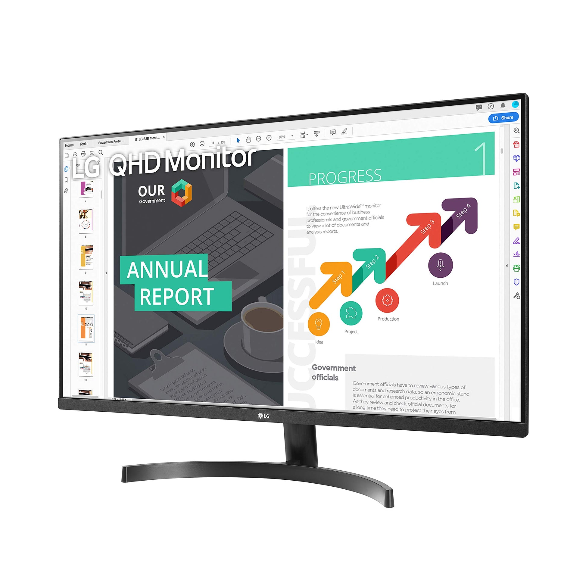 LG QHD 32QN600-B Monitor de computadora de 32 Pulgadas, IPS con compatibilidad HDR 10 y AMD FreeSync, Negro