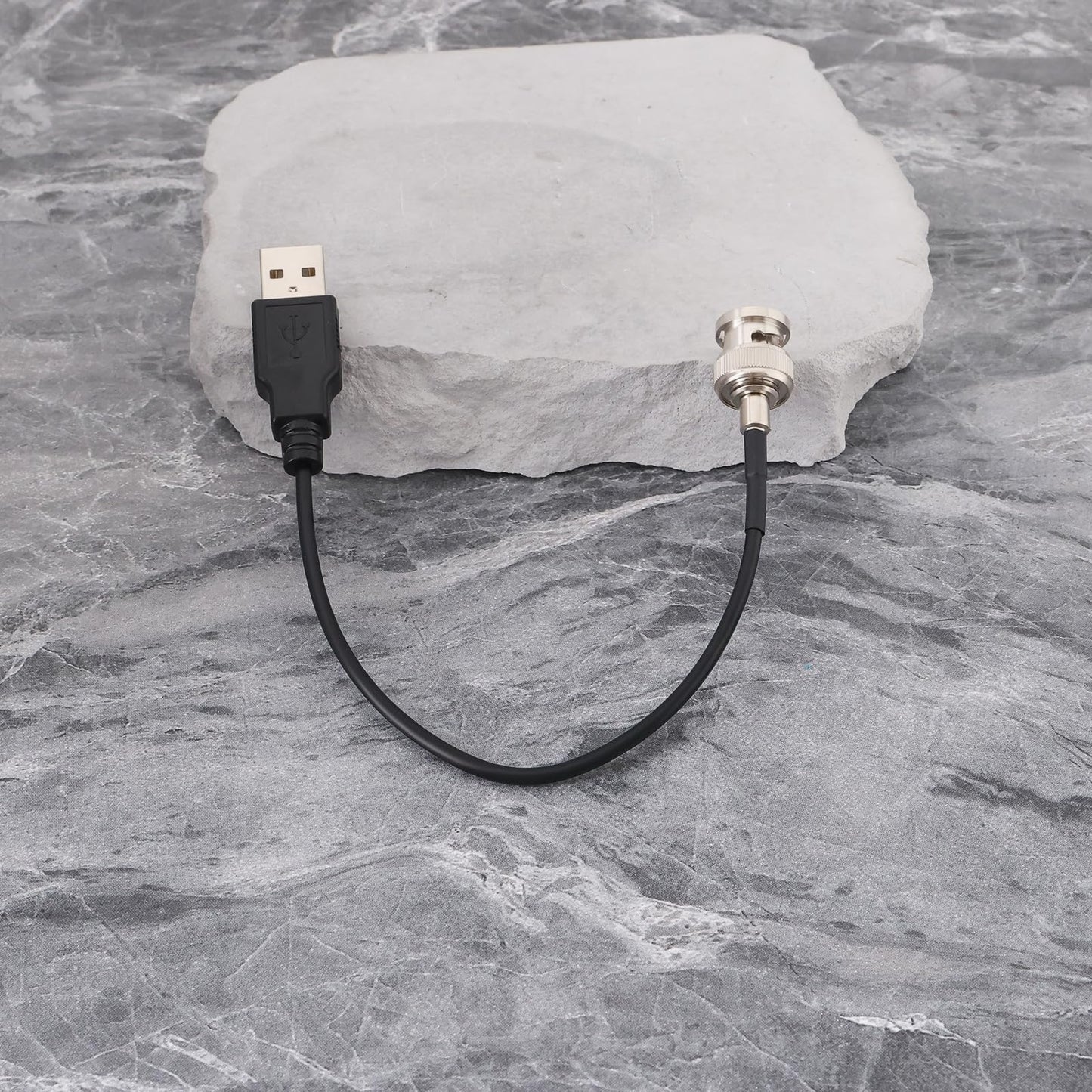 Create idea - 2 cables RG174 BNC macho a USB 2.0 macho adaptador de conector adecuado para prueba coaxial de potencia (20 cm, 50 ohm)