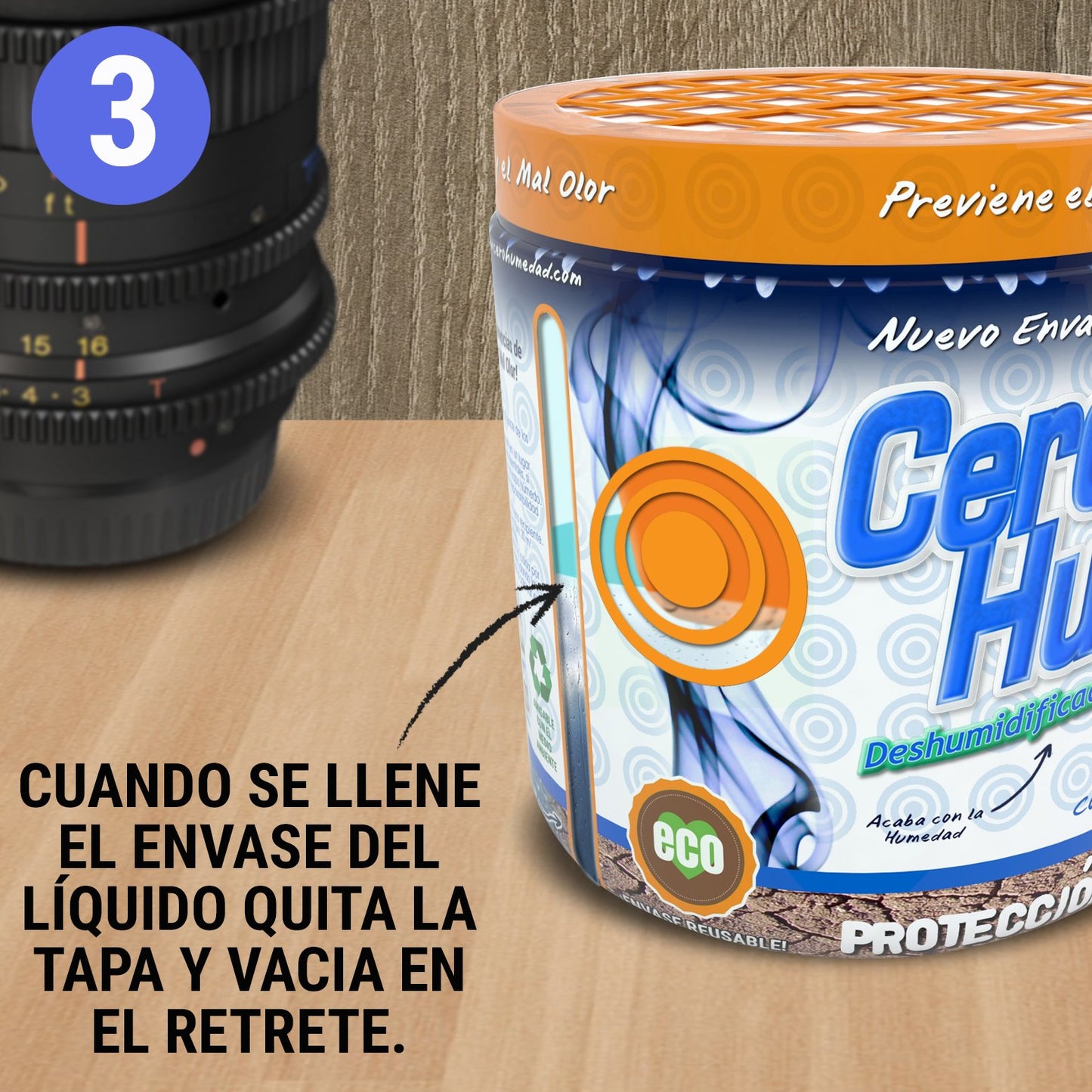 Cero Humedad | Paquete 3 | Incluye 2 Dry Hook de 450 grs. + 2 Rejillas Rellenables de 300 gr. + 1 Deshumidificador natural de 910 g. + 1 Deshumidificador Saquitos + 1 Refrikleen Gratis.
