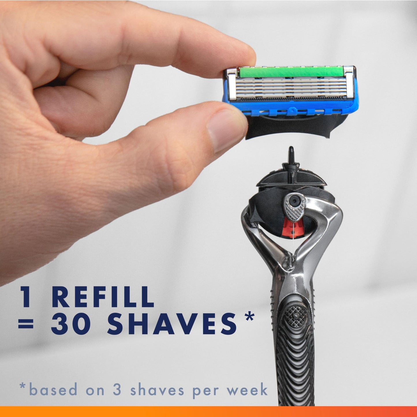 Gillette Fusion ProGlide - Cuchilla de afeitar para hombre, 1 Mango de la maquinilla de afeitar 4 Recambios, 1 Razor Handle + 4 Refills