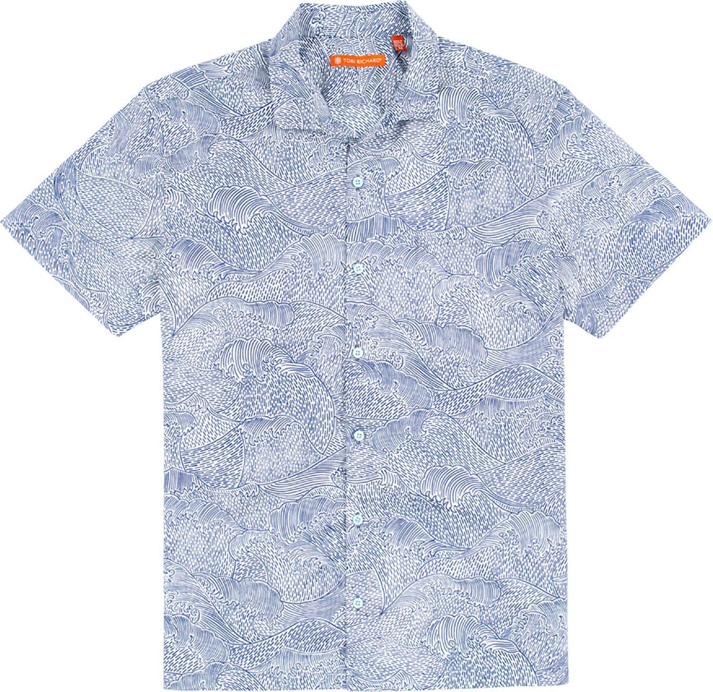 Tori Richard Mens Regular Fit Short Sleeve Cotton Shirt, Tendensea, Small