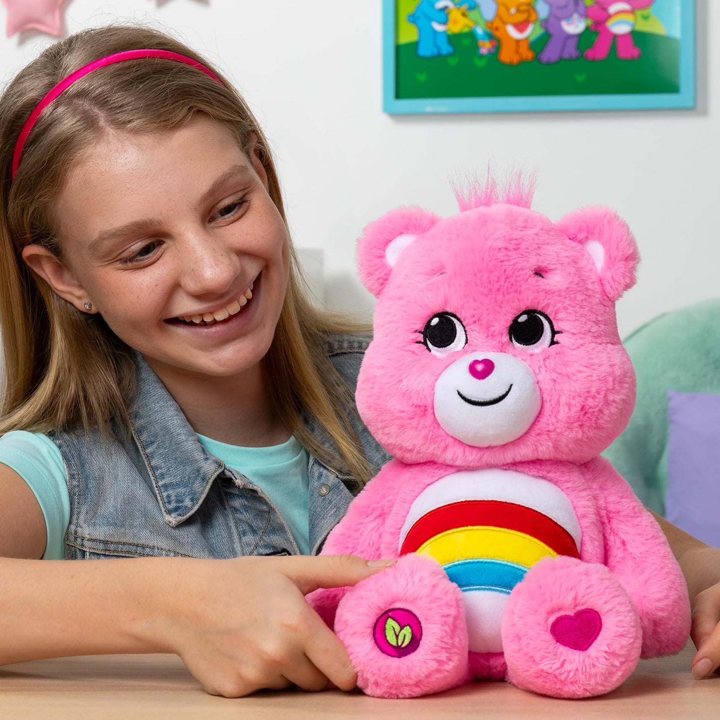 Care Bears Oso de Peluche, 14 Pulgadas - Cheer Bear