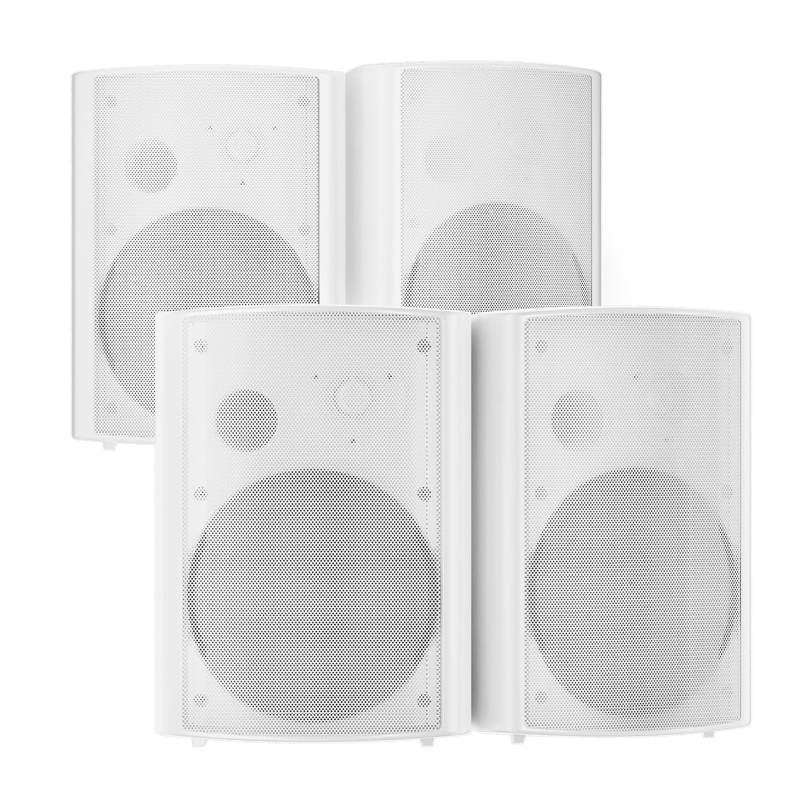 STUDIOFINIX 800W 6.5 Inch Bluetooth Altavoces de Exterior con Amplificador Multifuncional Sistema de Altavoces de Pared Resistente a la Intemperie para Patio Jardín Piscina Casa (4 Altavoces)