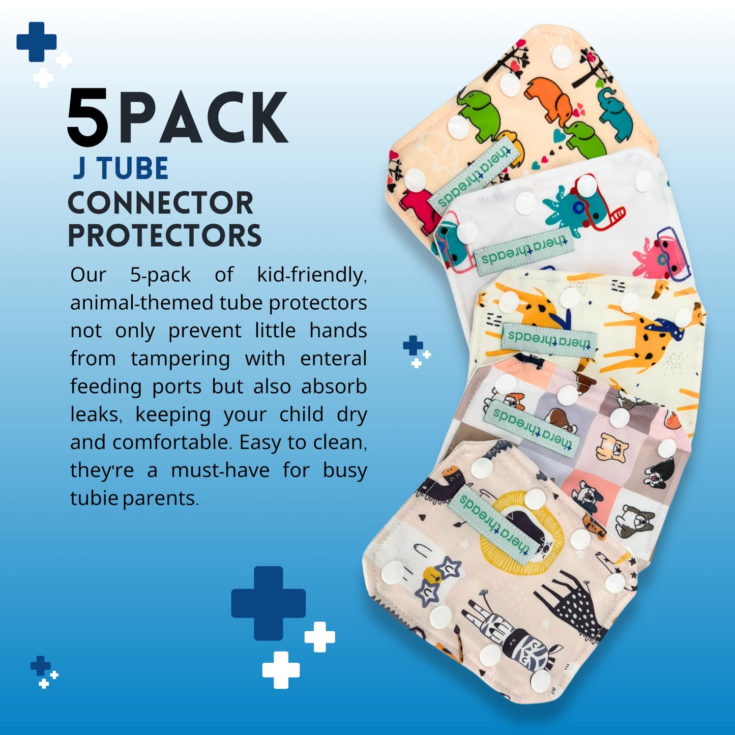 Fundas de Conector de Tubo Alimentación Temática Animal Paquete 5