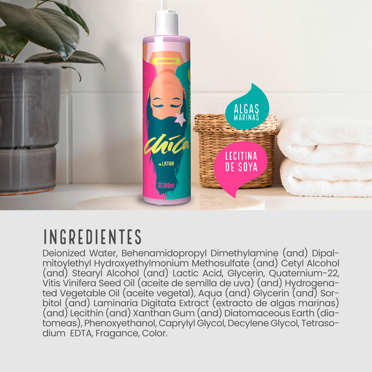 LATINA® | Acondicionador CHICA® | Crema para Peinar - Activador de Rizos | Belleza Mujer - Complementar con Tratamiento para Cabello Maltratado | Anti Frizz Cabello