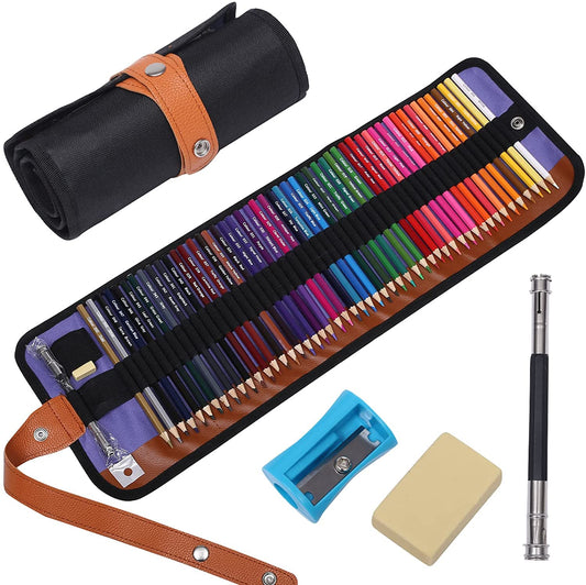 Juego de Lápices de Colores para Artistas (50 colores): Lápices de Dibujo a Base de Aceite, Kit de Suministros de Arte para Libros de Colorear para Adultos y Niños/Coloración de Sombreado de Bocetos