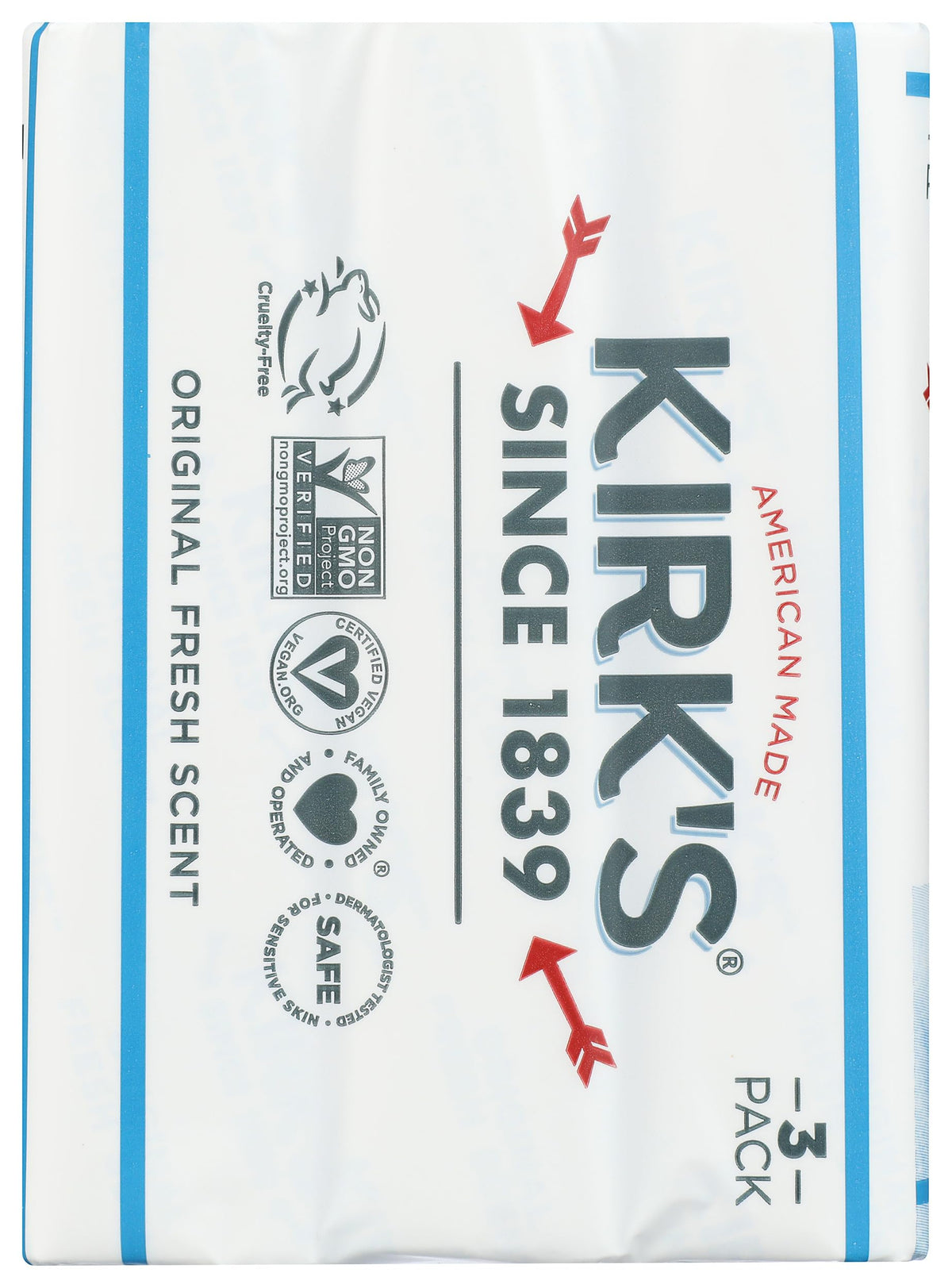Kirk's Natural Castile Soap Original - 4 oz Each, 3 ct