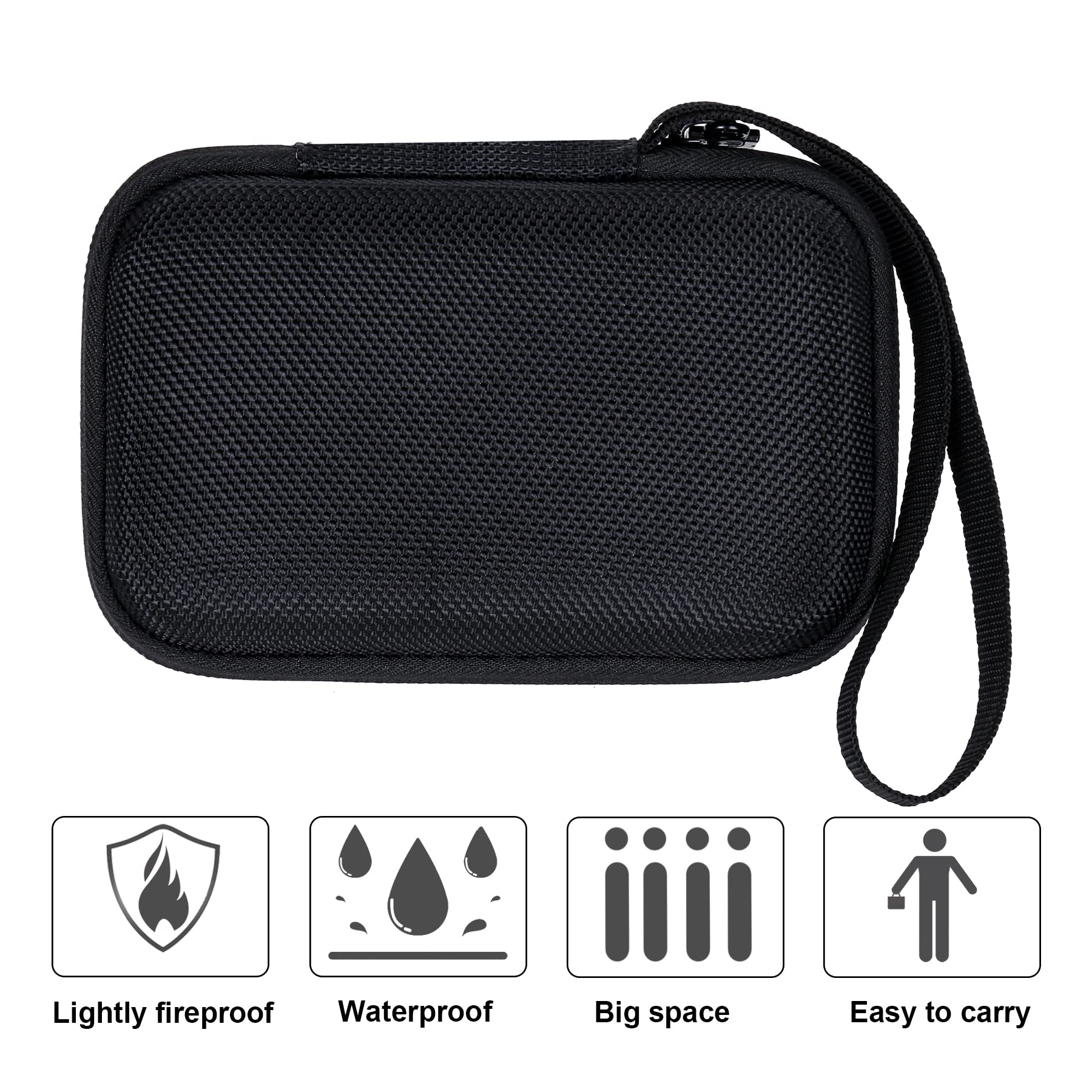 Carcasa Rígida Khanka Negro para Batería Magnética Anker 621/622/633 MagGo