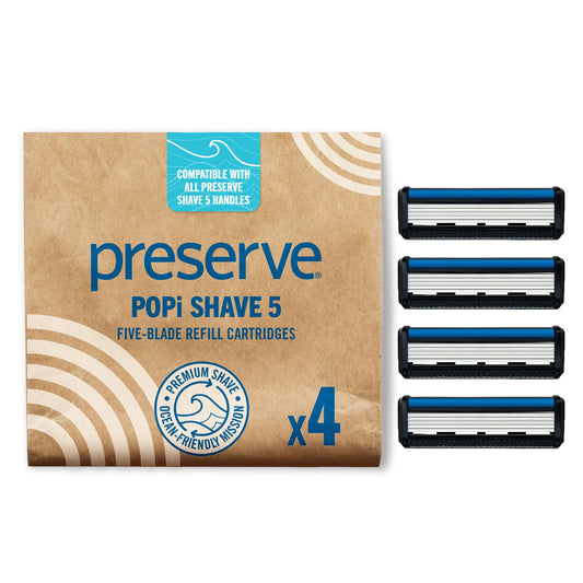 Cartuchos de Repuesto Preserve POPi Shave 5 Negro 4 Unidades