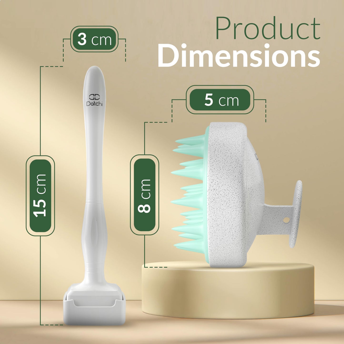 Datchi Derma Stamp & Scalp Massager - Cuidado De La Piel, Herramienta De Microagujas Para El Cuidado De La Barba Y El Cuero Cabelludo, Depurador Del Cuero Cabelludo Con Silicona Suave, Dermastamp - De
