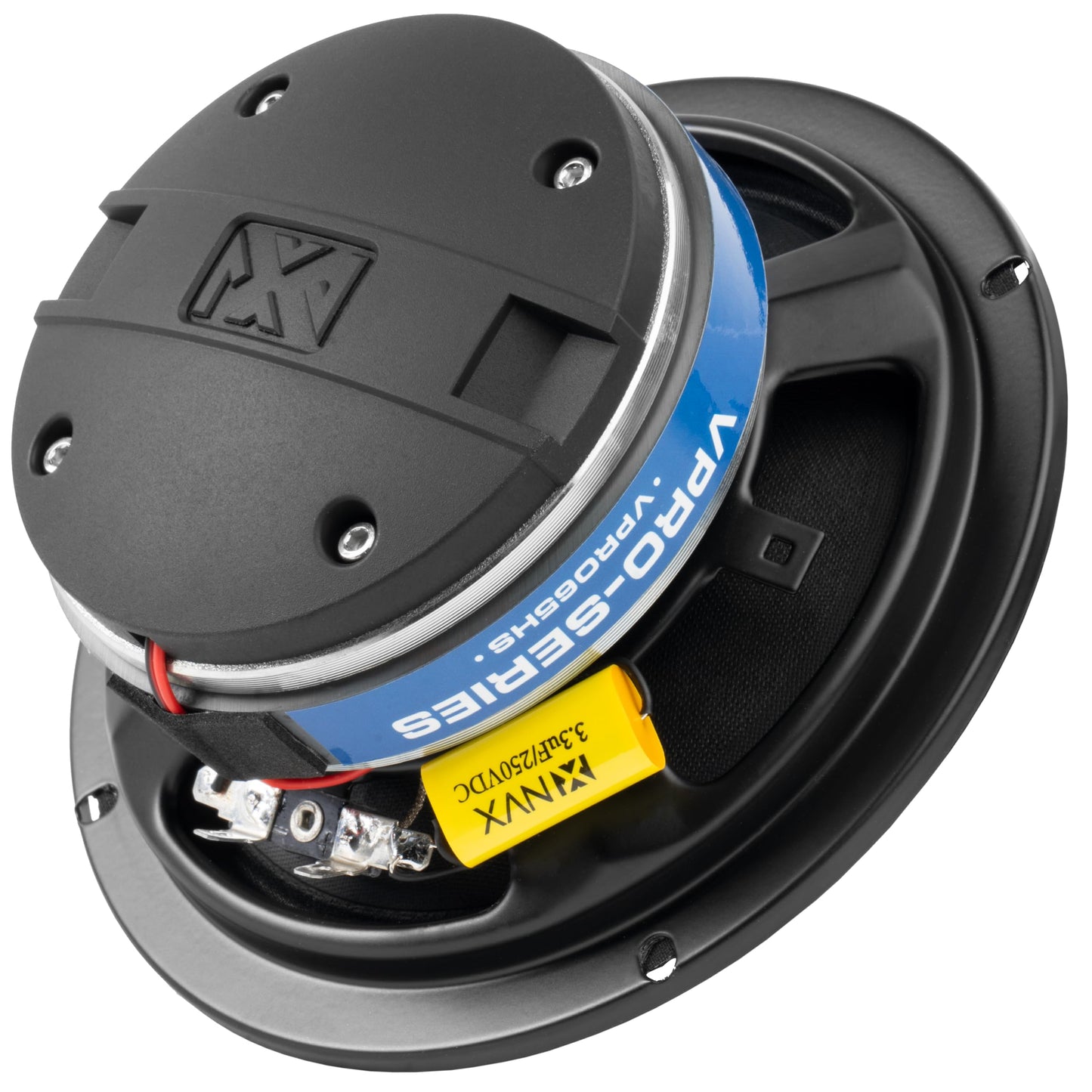 NVX® VPRO65HS - Altavoz de alta calidad de 6.5 pulgadas, 350 W máximo, 175 W RMS, 4 ohmios, bobina de voz de 1.5 pulgadas, audio profesional coaxial poco profundo con altavoz de agudos de bocina,