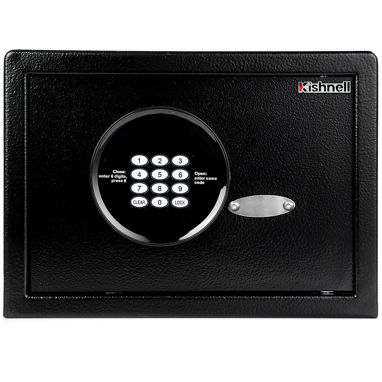 Kishnell | Caja Fuerte de Seguridad Electronica Pantalla LCD Personal Fija Metalica OficIna Hogar Hotel con Llave