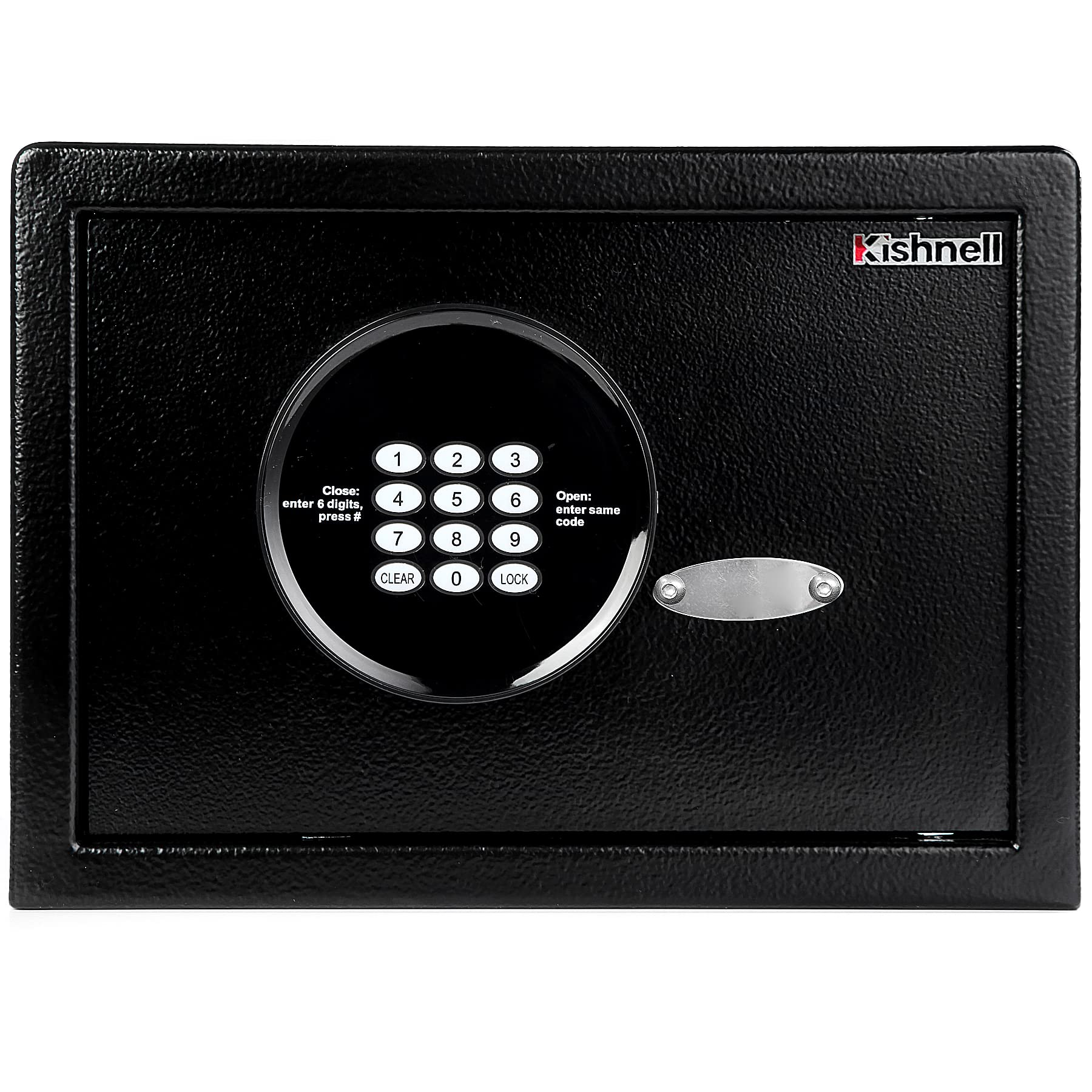 Kishnell | Caja Fuerte de Seguridad Electronica Pantalla LCD Personal Fija Metalica OficIna Hogar Hotel con Llave