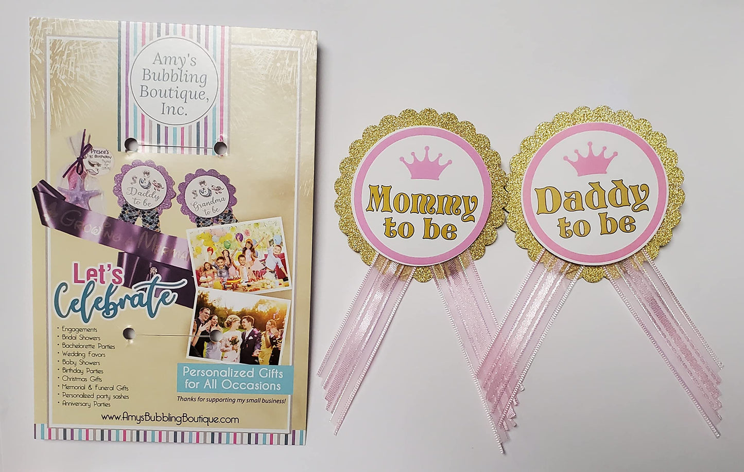 Daddy to Be Pin Princess Mommy to Be Baby Shower papá to wear at Baby Shower, rosa y dorado, It's a Girl, Baby Sprinkle
