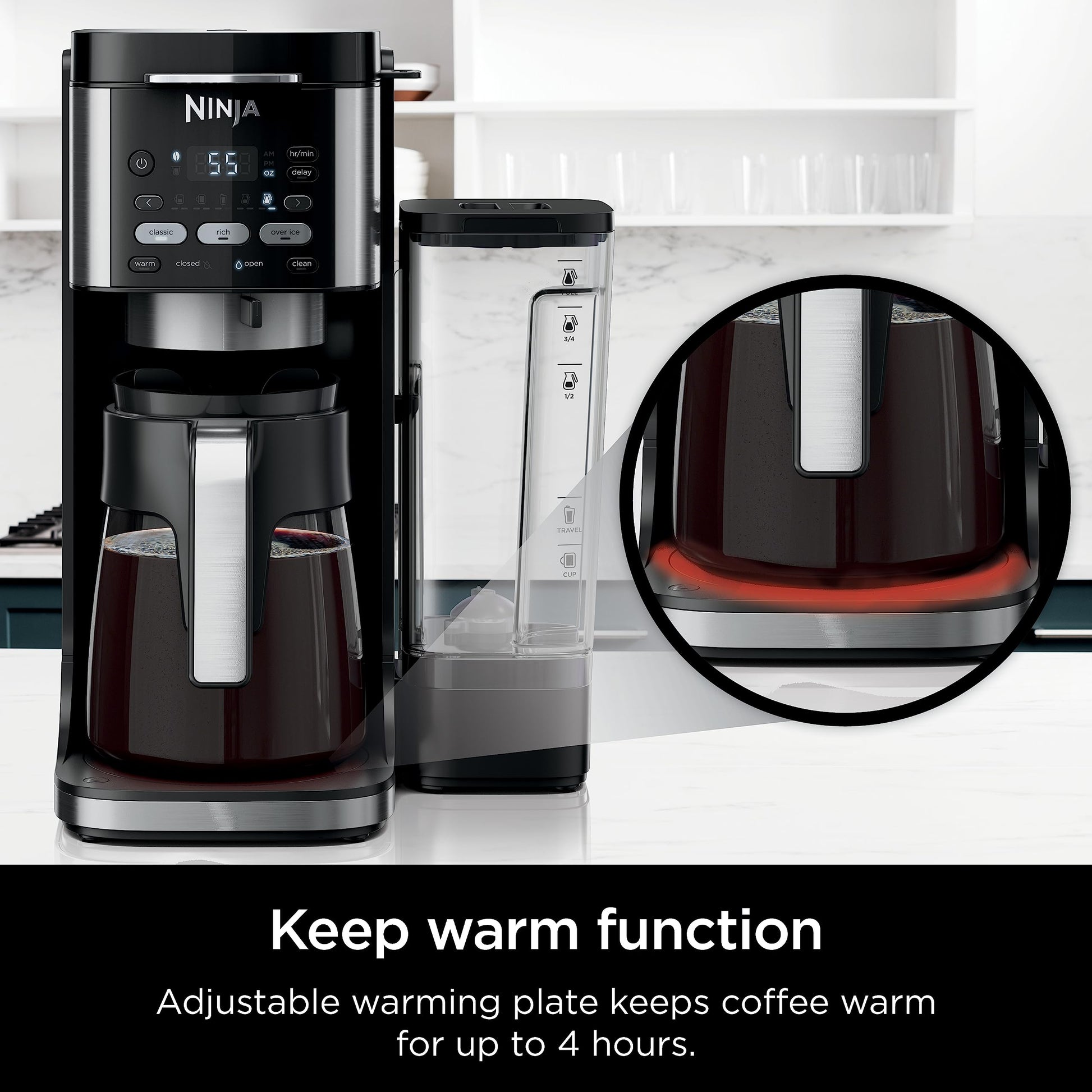 Cafetera de goteo Ninja con combo K Cup Combo, máquina de café especial DualBrew Pro, caliente y helado, compatible con cápsulas K-Cup, 12 tazas de una sola porción con filtro de papel, CFP101