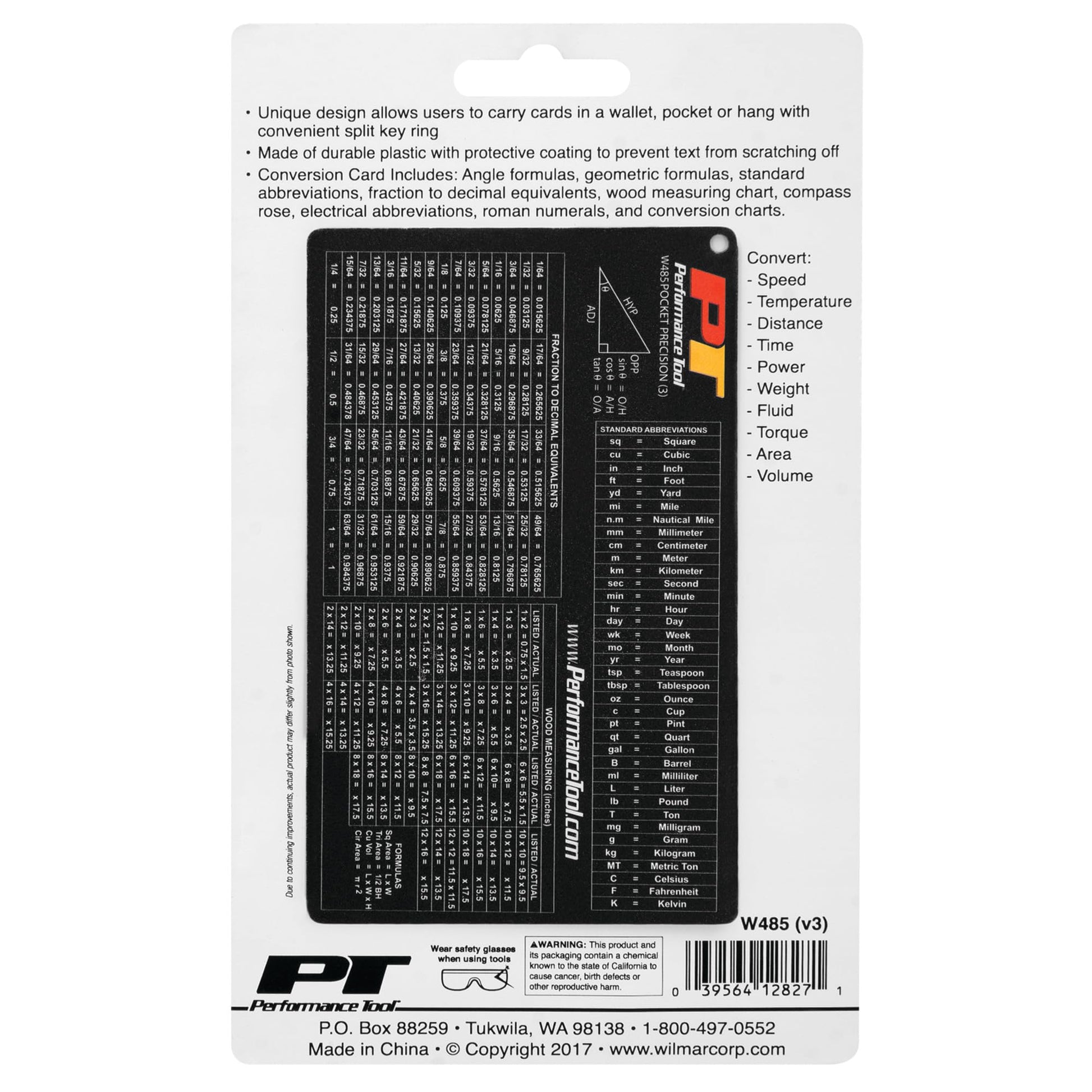 Juego de Tarjetas de Precisión de Bolsillo Performance Tool Northwest Trail Products de 3 Piezas