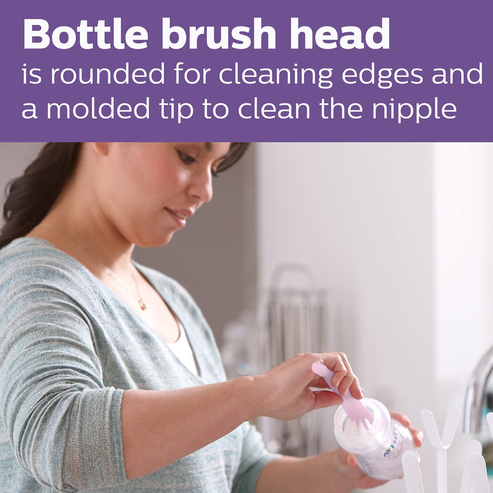 Biberón Natural Philips AVENT Rosa con Pezón de Respuesta Natural, Juego de Regalo para Bebé